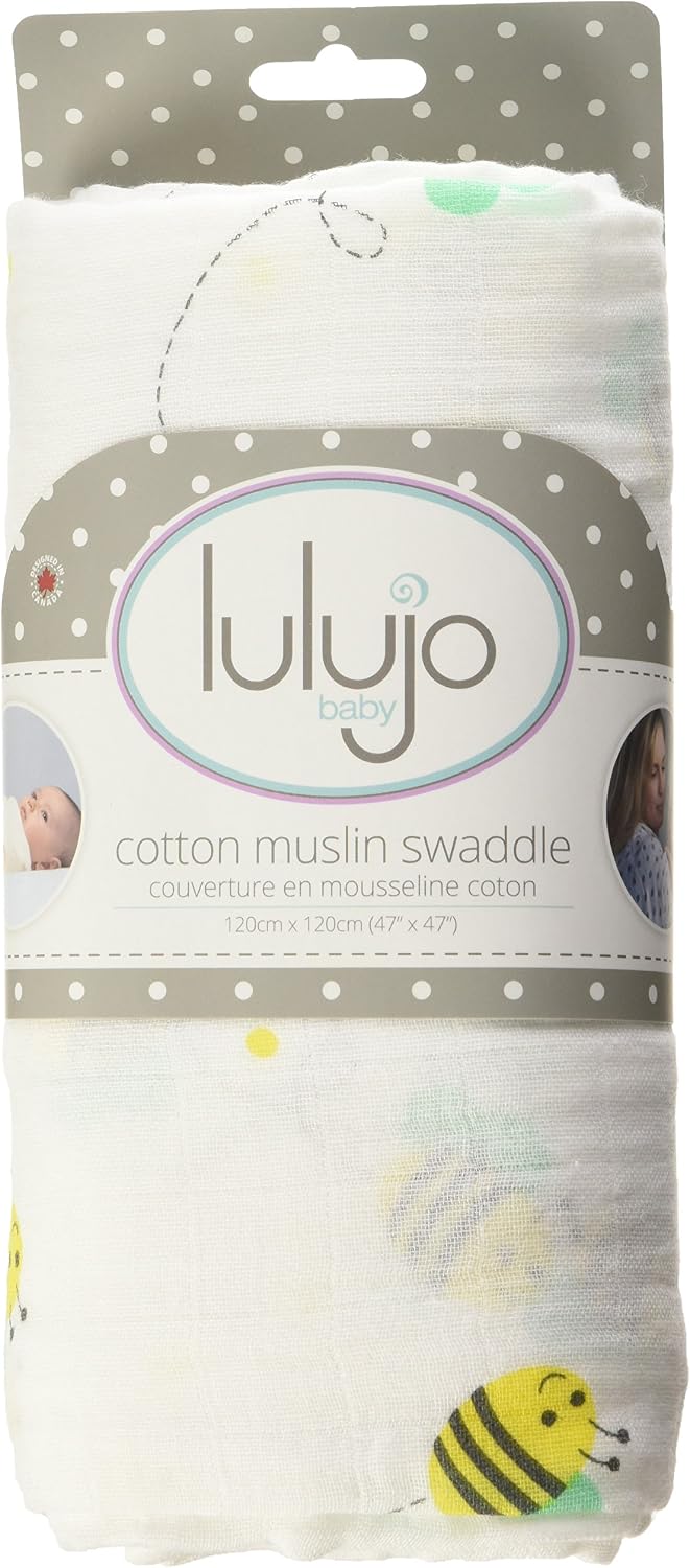 Detalle de Lulujo muslin swaddle blanket, 47 in x 47 in
