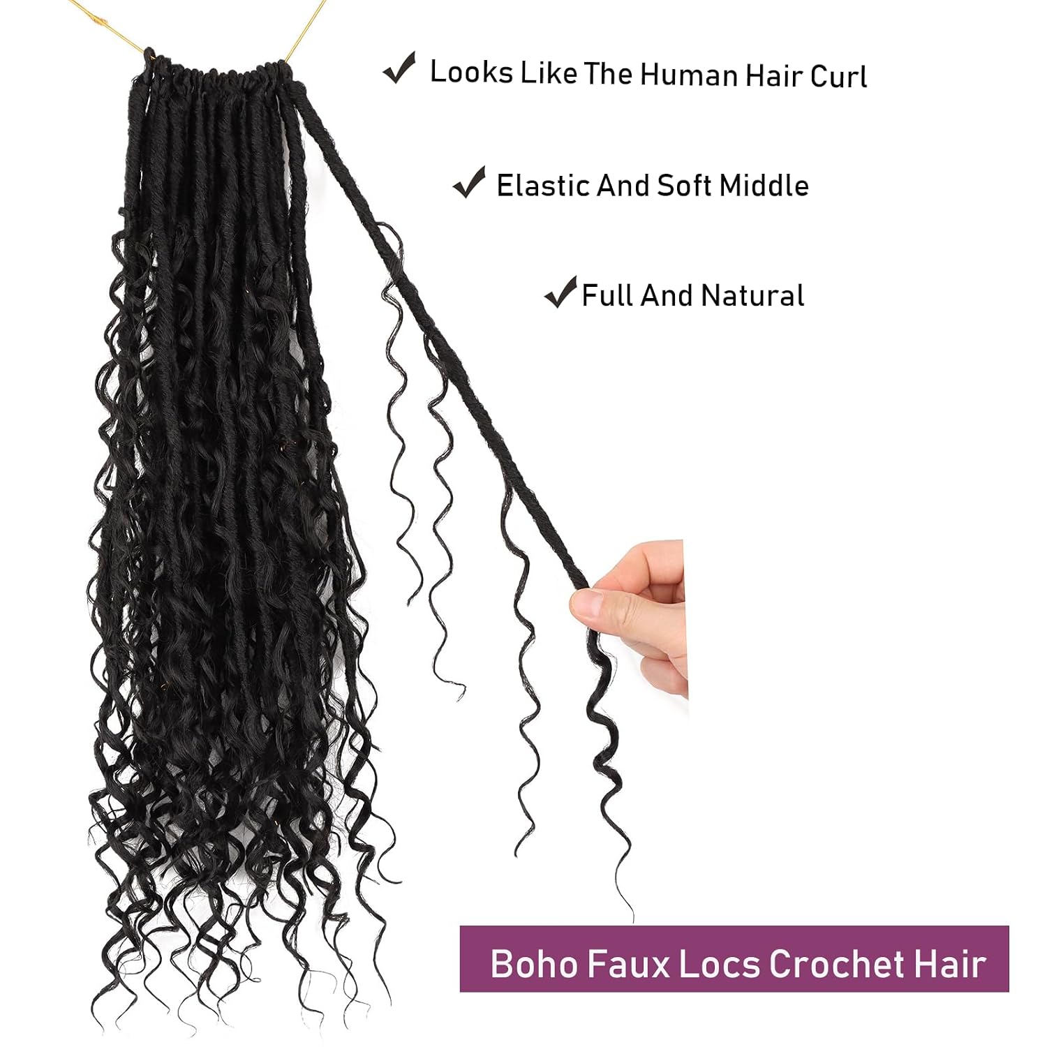 Detalle de Goddess Locs Crochet Hair 18-Inch