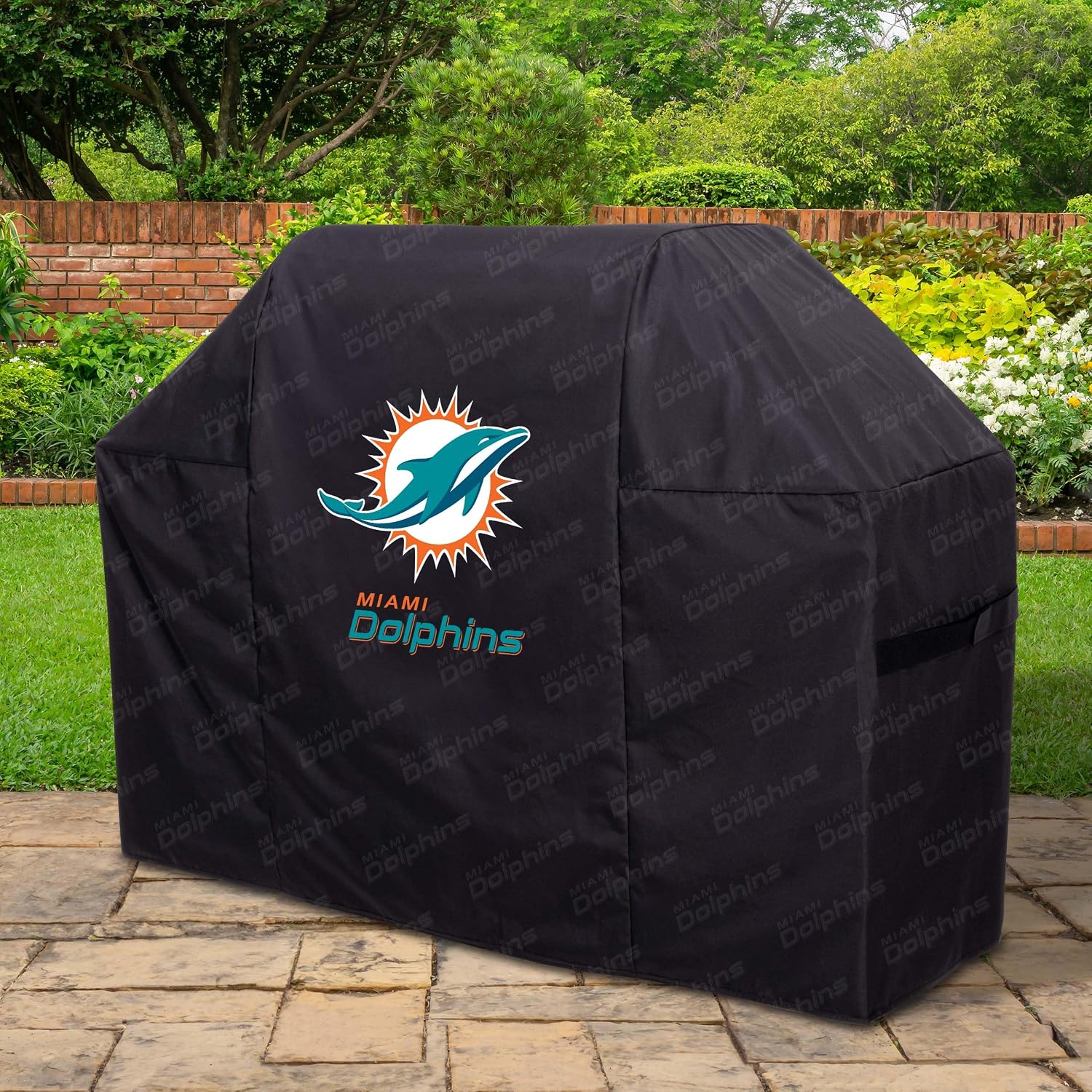 Detalle de YouTheFan NFL Heavy Duty Waterproof Grill Cover for Grills up to 5’ Wide (UV Resistant)
