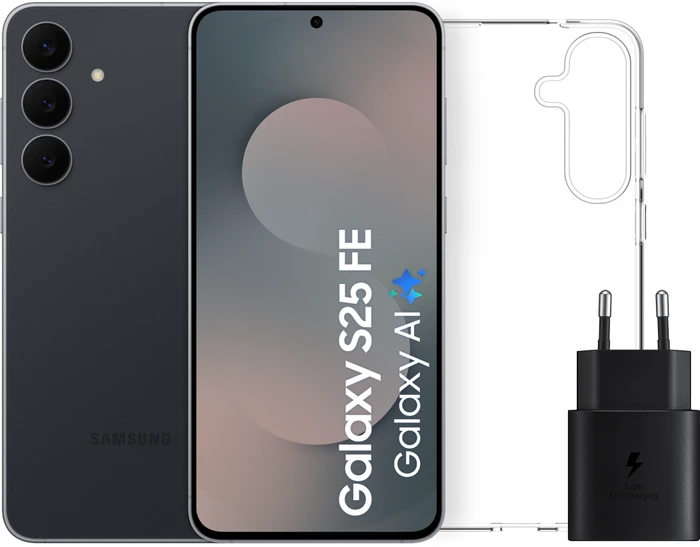 Thumbnail 31 de Samsung Galaxy S25 FE 256GB Schwarz 5G + Zubehörset – klare Leistung, modernes Teleobjektiv und komfortable Ladeoptionen