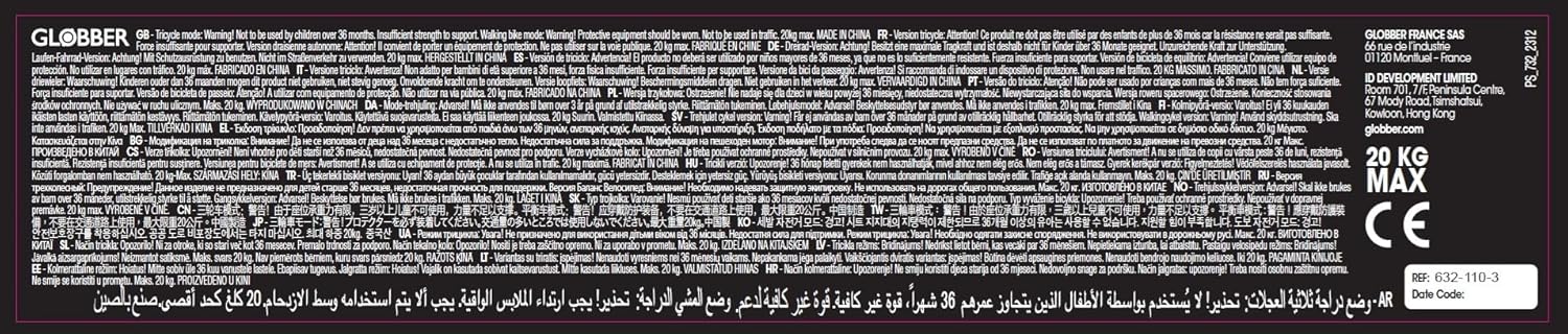 Thumbnail 5 de Globber Tricycle Explorer 4 en 1 – Tricycle évolutif et draisienne pour enfants (10 mois à 5 ans) – Rose