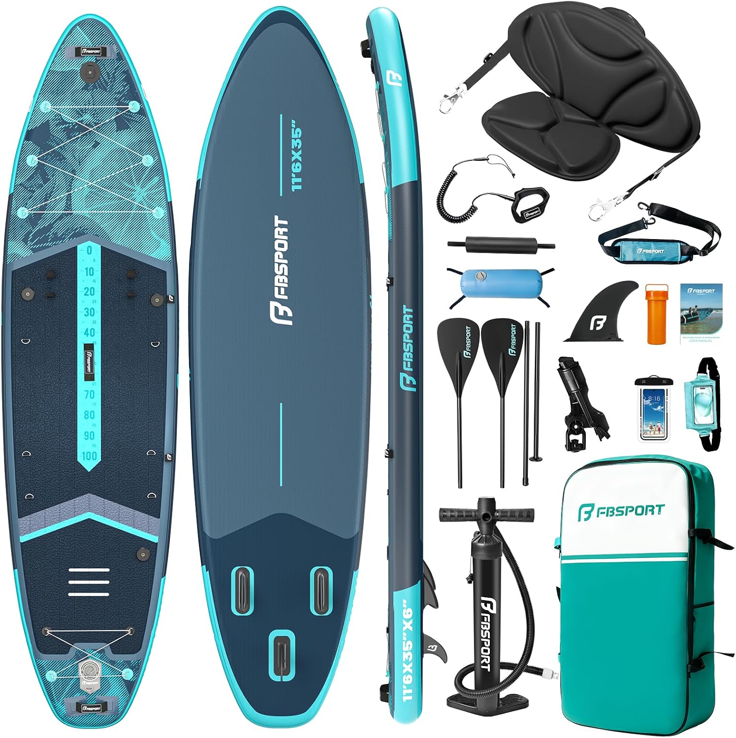 Thumbnail 5 de FBSPORT 11' Premium Stand Up Paddle Board: A stable, versatile yoga and family-friendly SUP