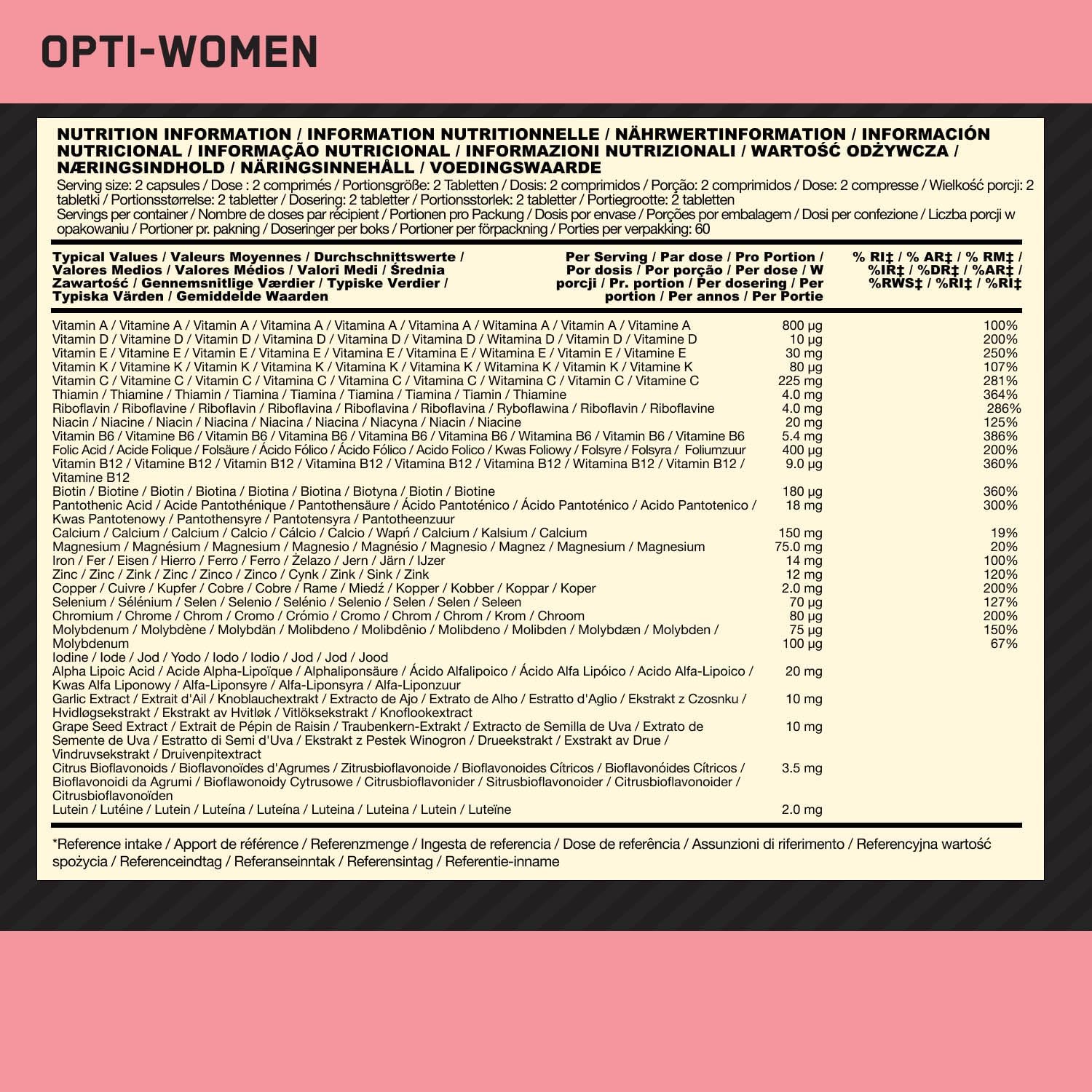 Thumbnail 6 de Optimum Nutrition Opti-Women 120 cápsulas