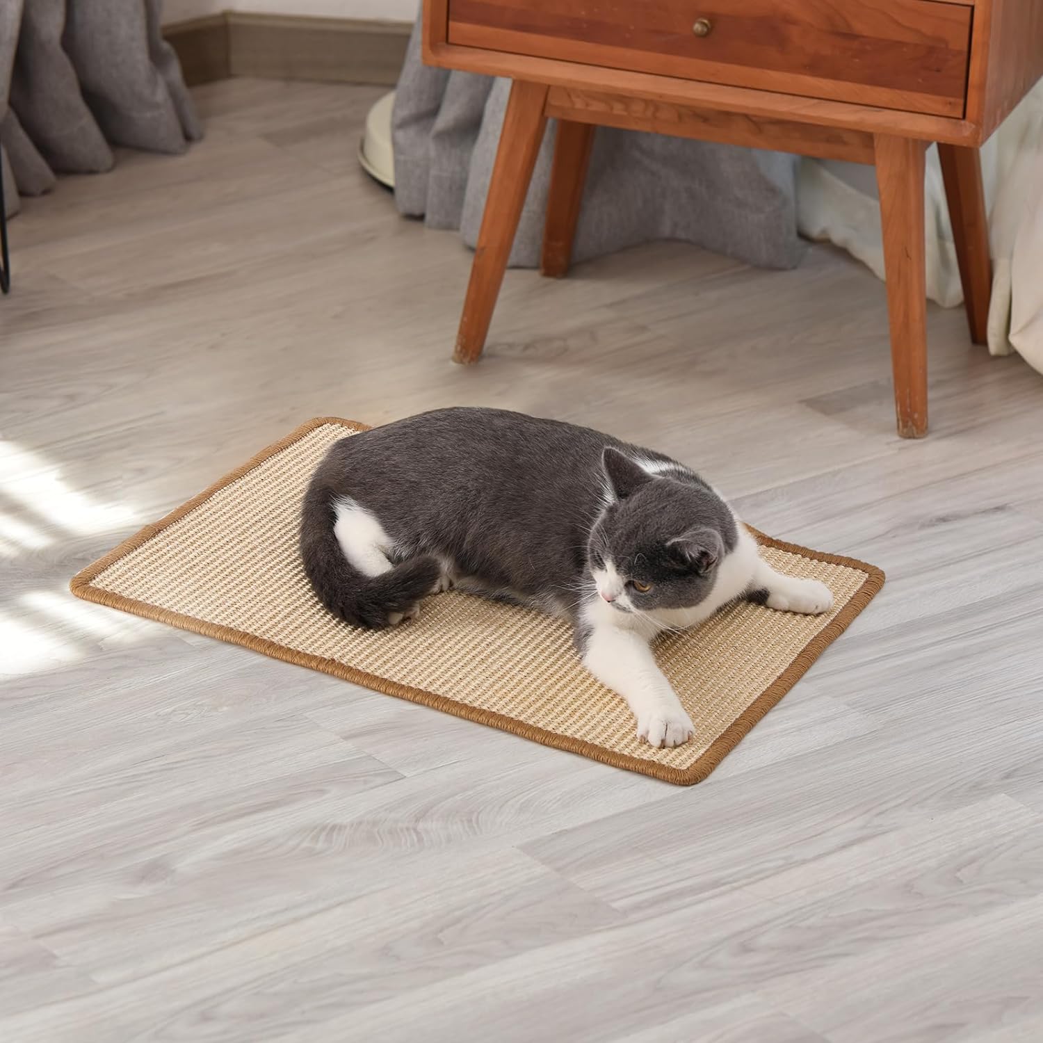 Detalle de FUKUMARU Tapis Griffoir pour Chat 60 x 40 cm – Sisal Naturel
