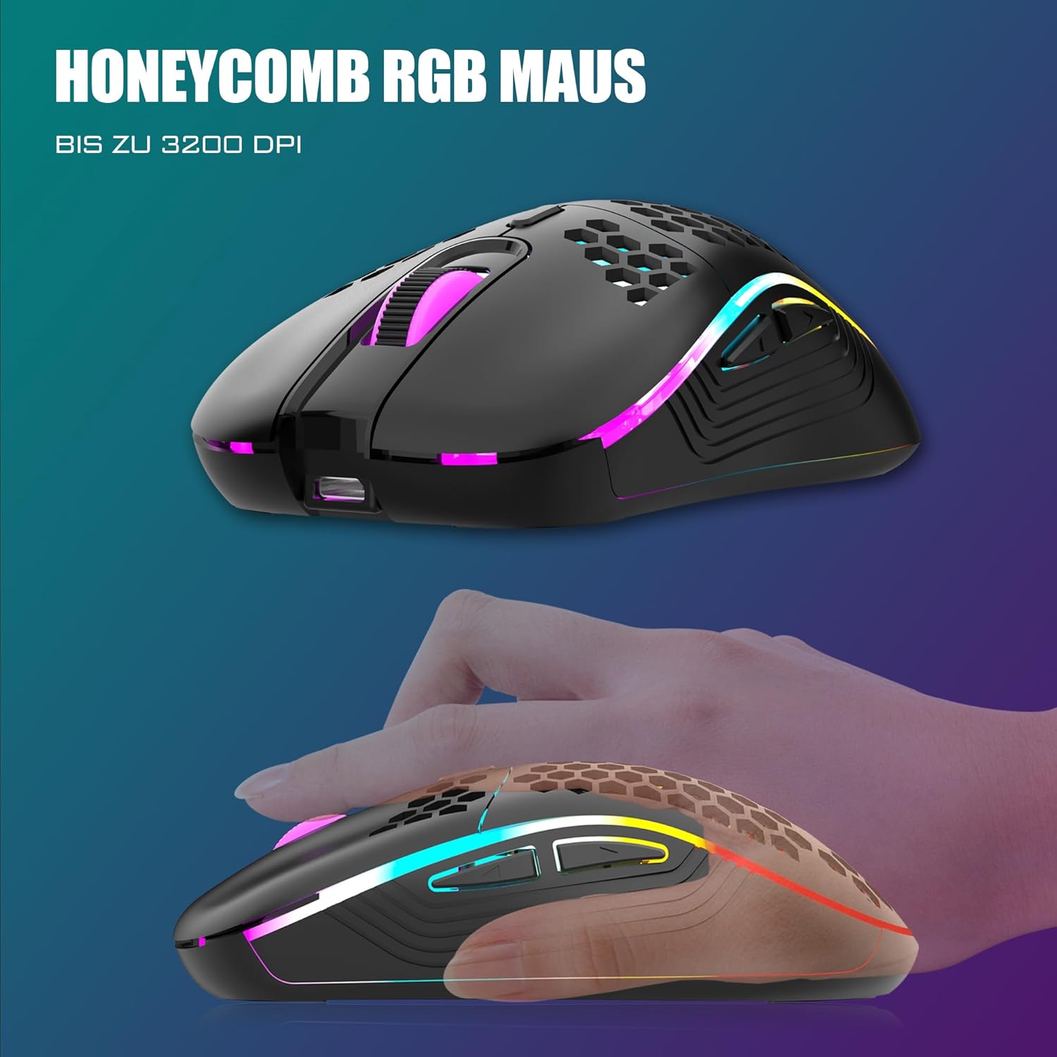 Detalle 2 de RedThunder 75% Gaming Tastatur- und Maus-Set, 7200 DPI