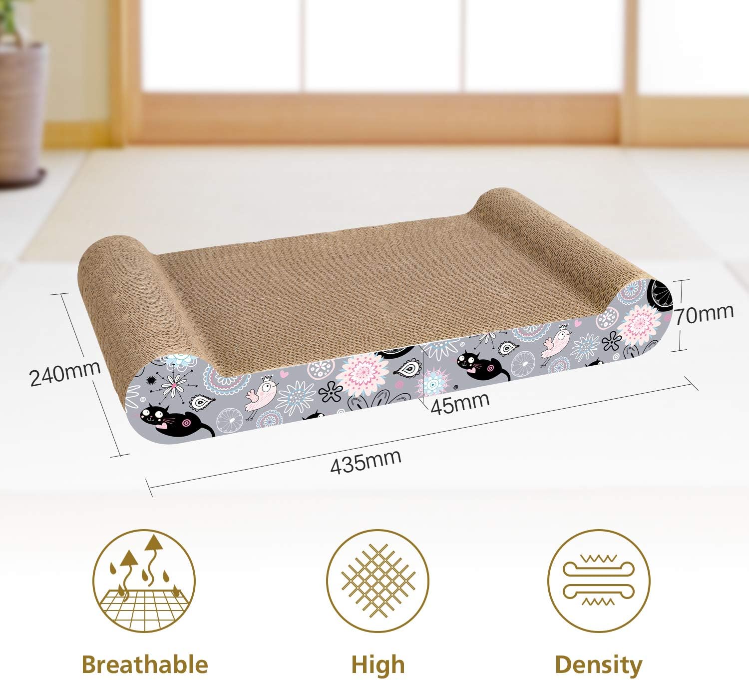 Thumbnail 4 de LIKEA Tiragraffi in cartone ondulato reversibile per gatti con erba organica