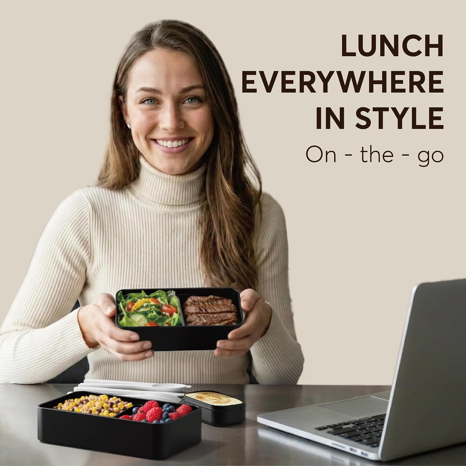 Detalle 2 de Umami Bento Box Adult All‑in‑1 40 oz 🍱
