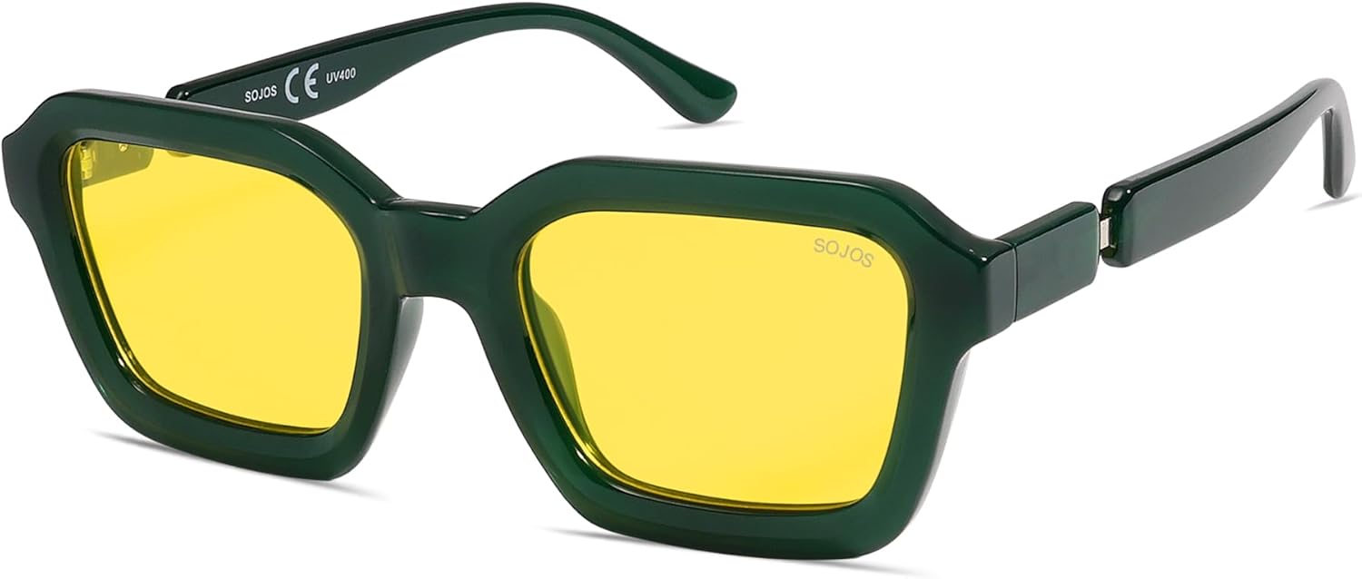 Thumbnail 5 de SOJOS Retro Polarisierte Quadratisch Sonnenbrille SJ2377 – Hexagonales Design, UV400 Schutz