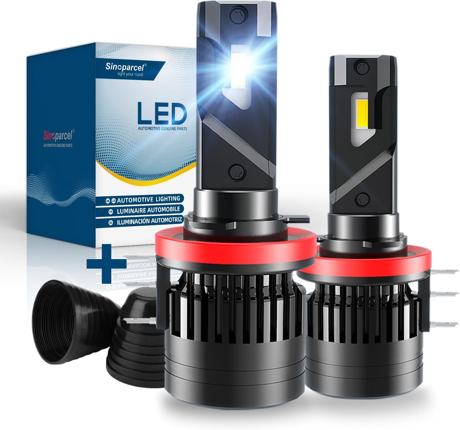 Thumbnail 6 de Sinoparcel 2025 Améliorée H8/H11 LED – Lot de 2 ampoules phare, blanc 6500K, ventilation et homologation