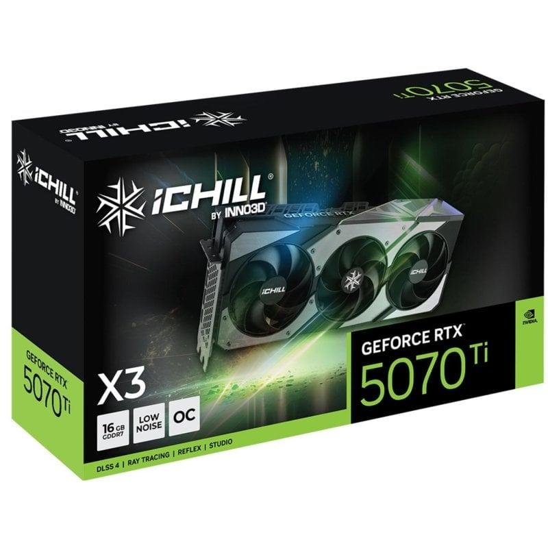 Detalle de Inno3D GeForce RTX 5070 Ti iChill X3 16GB GDDR7 Reflex 2 RTX AI DLSS4