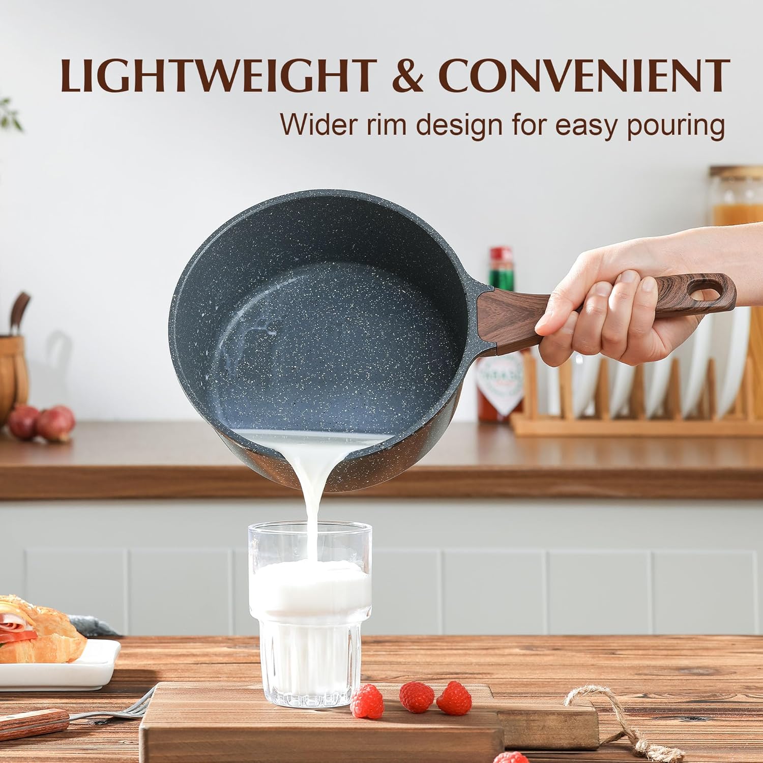 Thumbnail 2 de SENSARTE 1.5 Qt Nonstick Saucepan with Lid 🍲