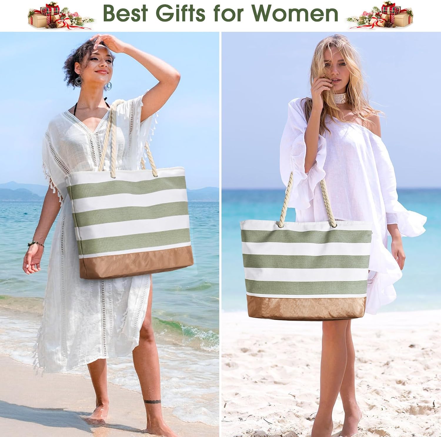 Thumbnail 6 de oscaurt Strandtasche Tote Bag mit Reißverschluss – wasserdicht, mit Nassfach und Innentaschen