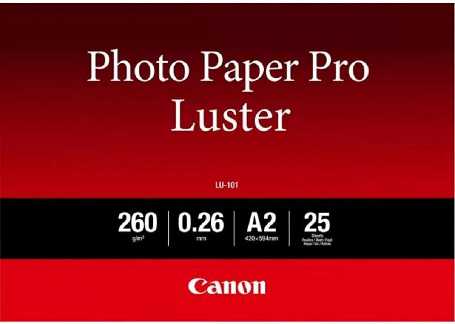 Thumbnail 1 de Canon LU-101 Papier Photo Lustré A3 (20 feuilles) – 260 g/m²