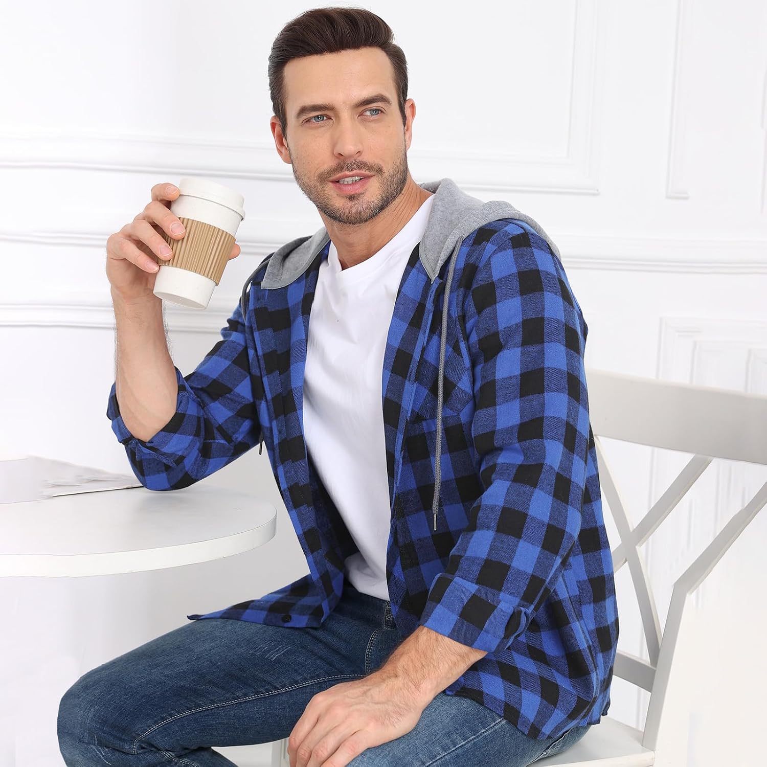 Thumbnail 3 de CTU Lightweight Plaid Hooded Shirt with Pocket: A Practical Everyday Layer