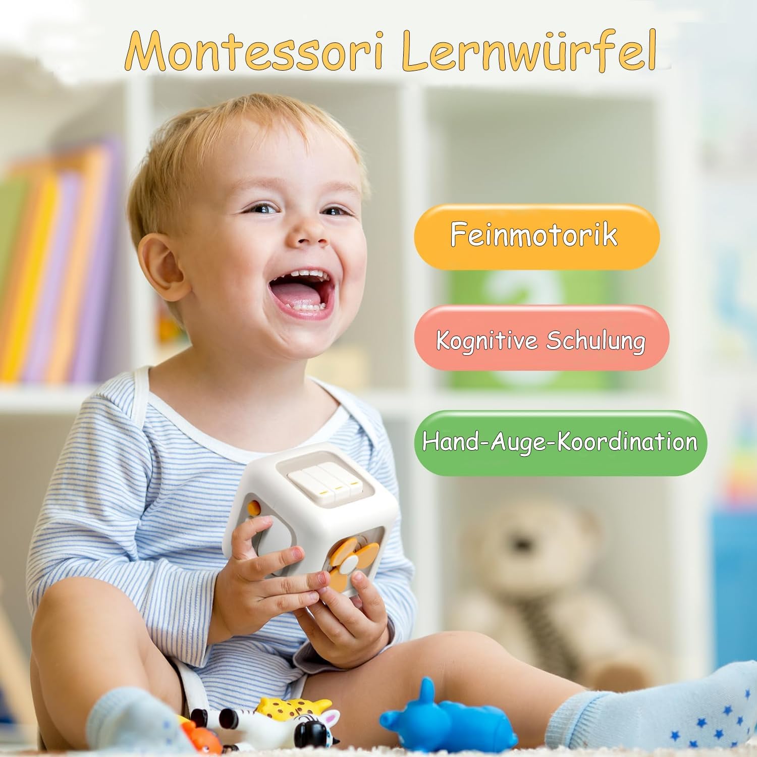 Detalle de Loyzico Motorikwürfel 6-in-1 ab 1 Jahr
