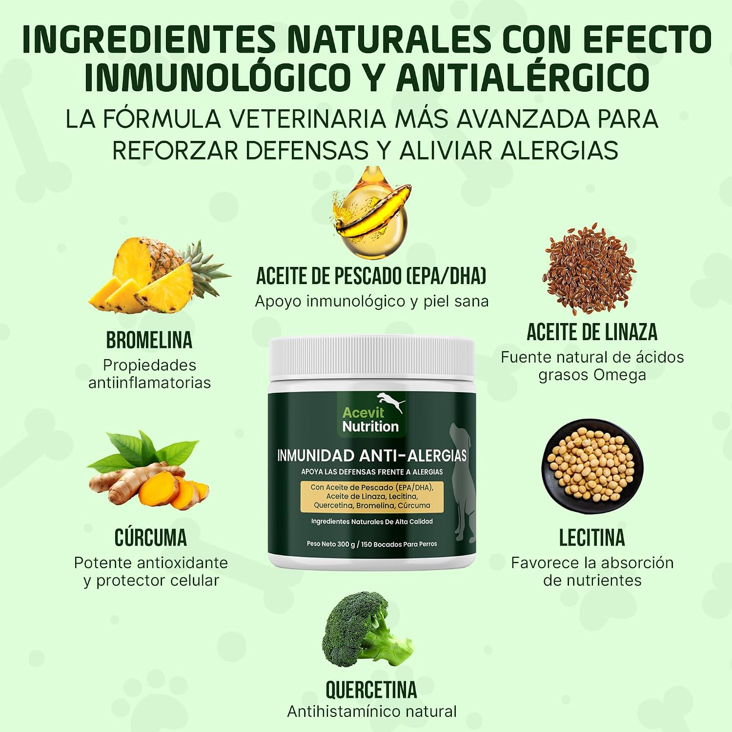 Thumbnail 3 de Alivio Alergia Perros de Acevit Nutrition 150 uds: suplemento inmunológico y de piel para mascotas