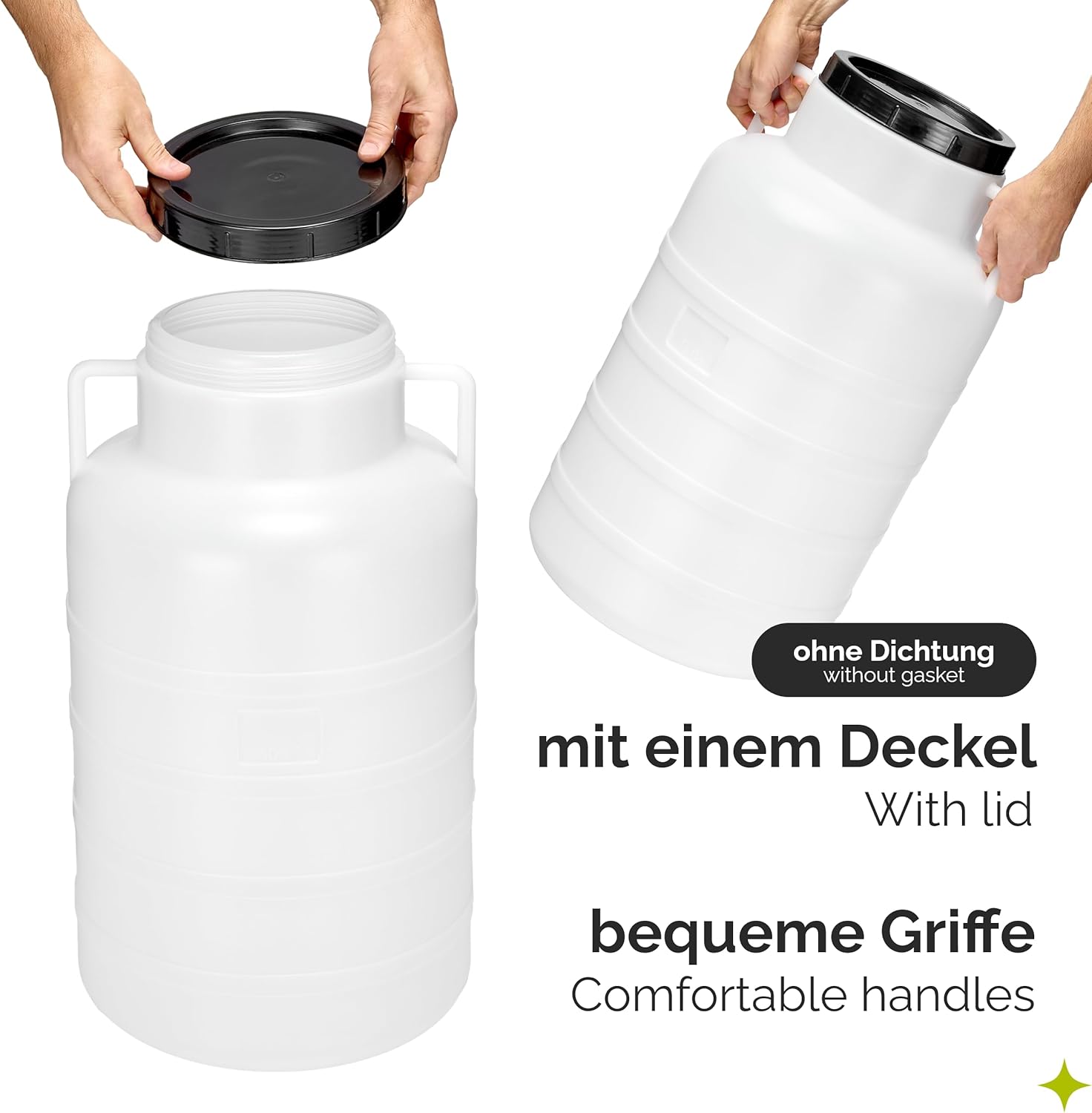 Thumbnail 2 de Garronda 60 Liter Weithalsfass GD-0078 – BPA-frei, lebensmittelecht, vielseitig einsetzbar