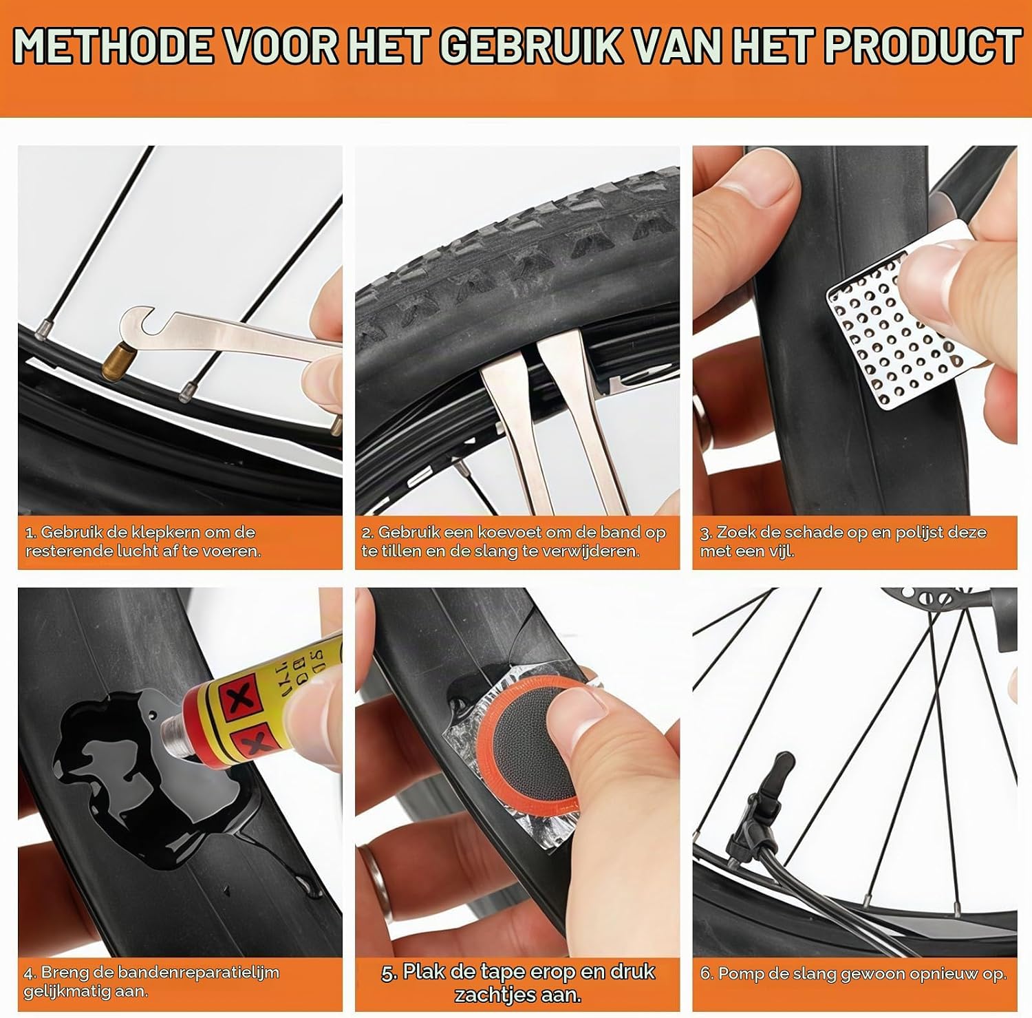 Thumbnail 3 de ChaneeHann 56-delige fietsbandreparatieset met zelfklevende en vulkanisatiepleisters