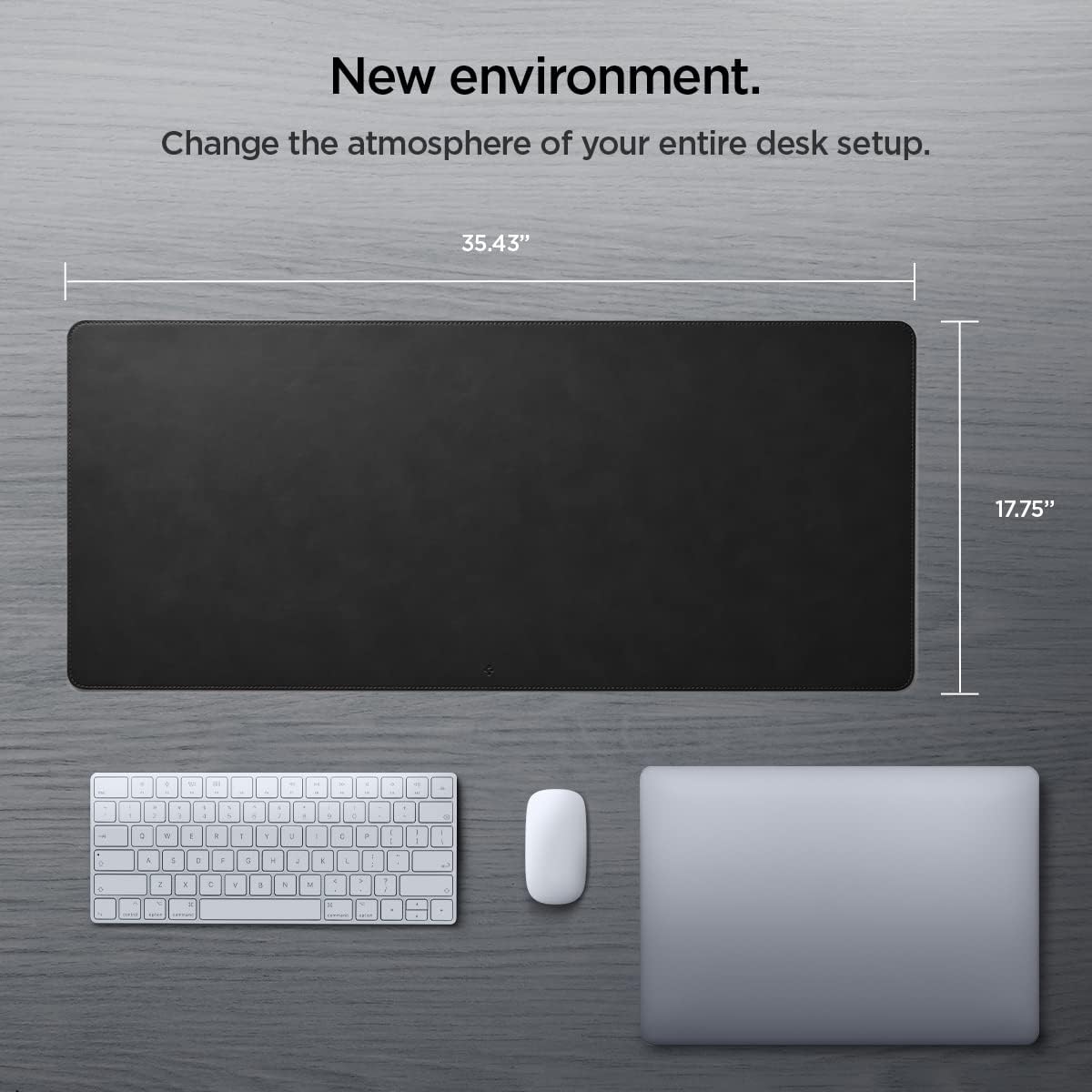 Thumbnail 6 de Spigen sous-main XXL en cuir PU végane imperméable pour bureau et tapis de souris Nero