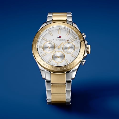 Thumbnail 1 de Tommy Hilfiger Orologio Multifunzionale da Uomo 45,5 mm - Cassa in Acciaio IP Dorata e Quadrante Bianco