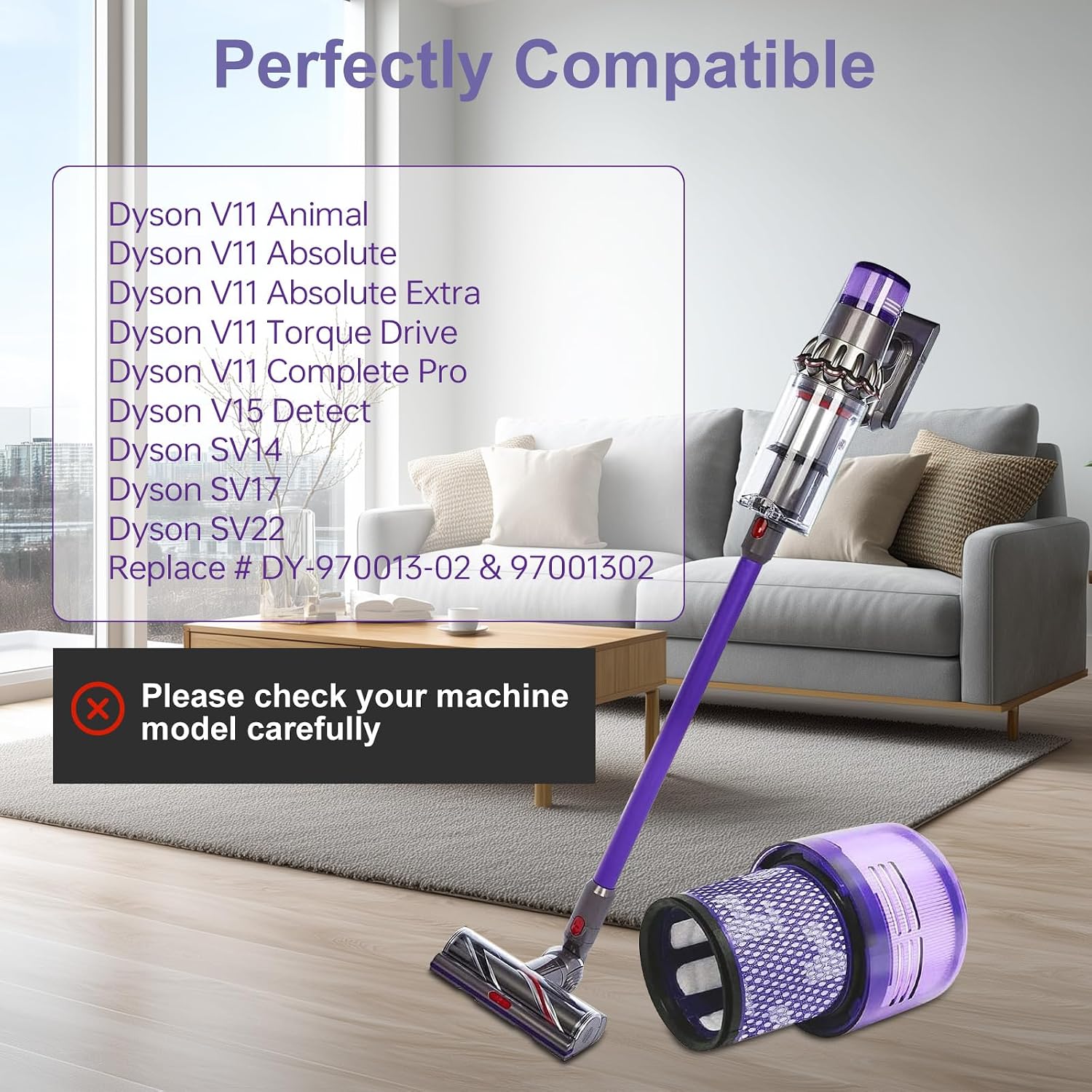 Detalle 2 de Laukowind 2 Filters für Dyson V11 V15