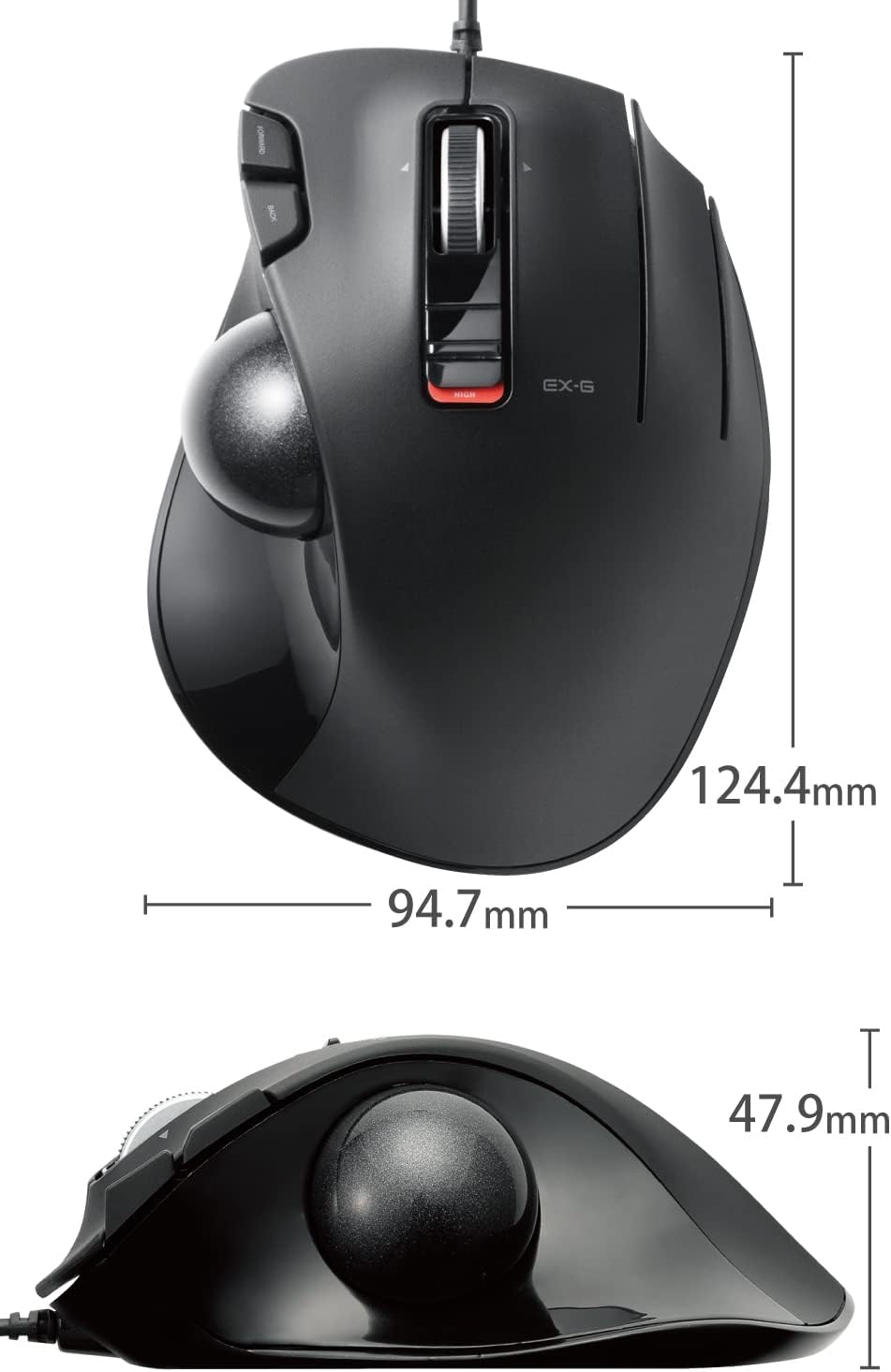 Thumbnail 6 de エレコム M-XT3URBK 有線トラックボールマウス 右手用・6ボタン・チルトホイール