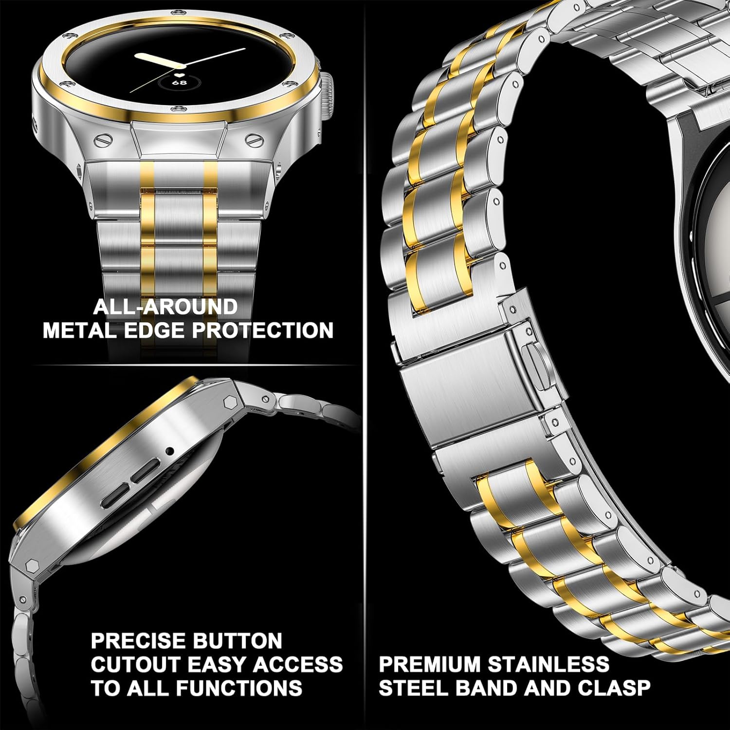 Thumbnail 2 de SUPLINK Stainless Steel Case and Bands for Google Pixel Watch 3 (45mm) – Rugged, Adjustable Metal Strap