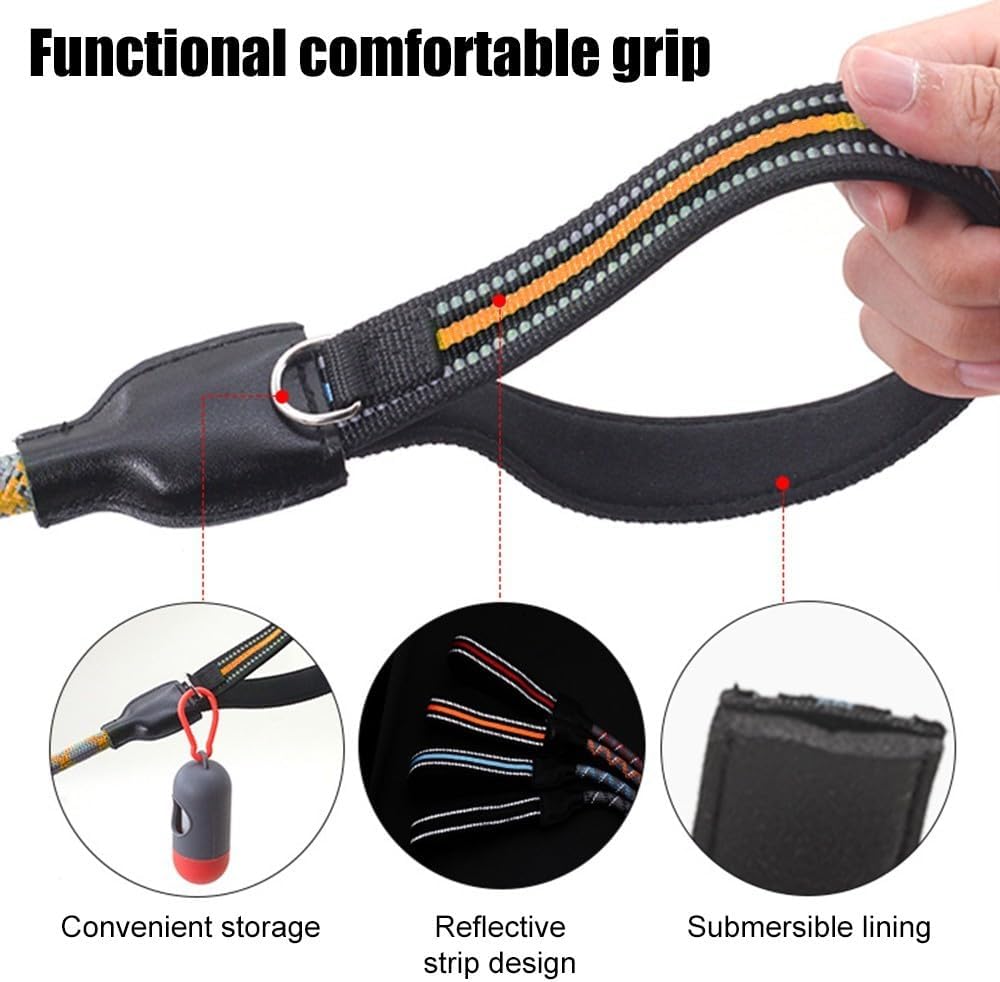 Thumbnail 2 de Short Dog Leash with Elastic Nylon Leads and Padded Handle