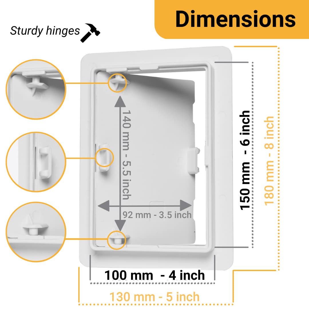 Thumbnail 1 de Proxinova Paintable Access Panel 100x150 mm — High-Grade ABS Cover for Walls & Ceilings