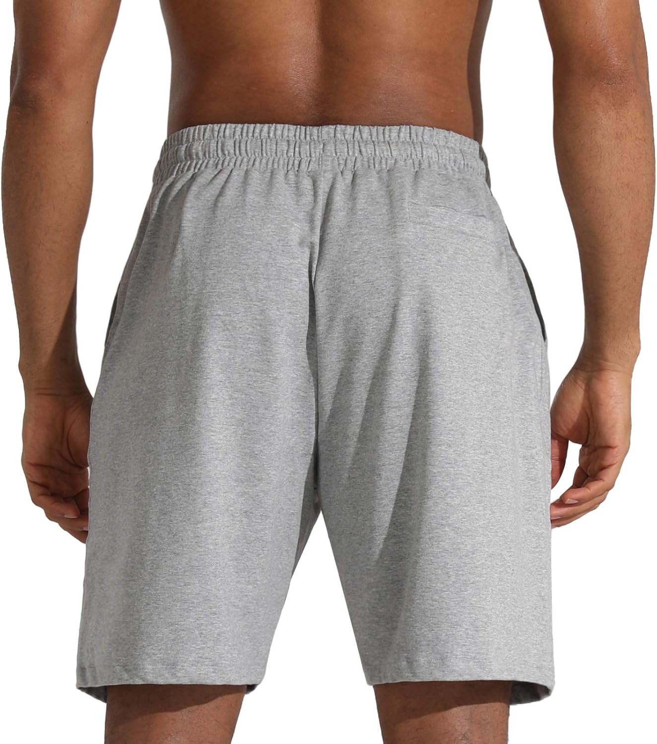 Detalle de THE GYM PEOPLE – Short de course à pied homme gris avec poches profondes, taille L