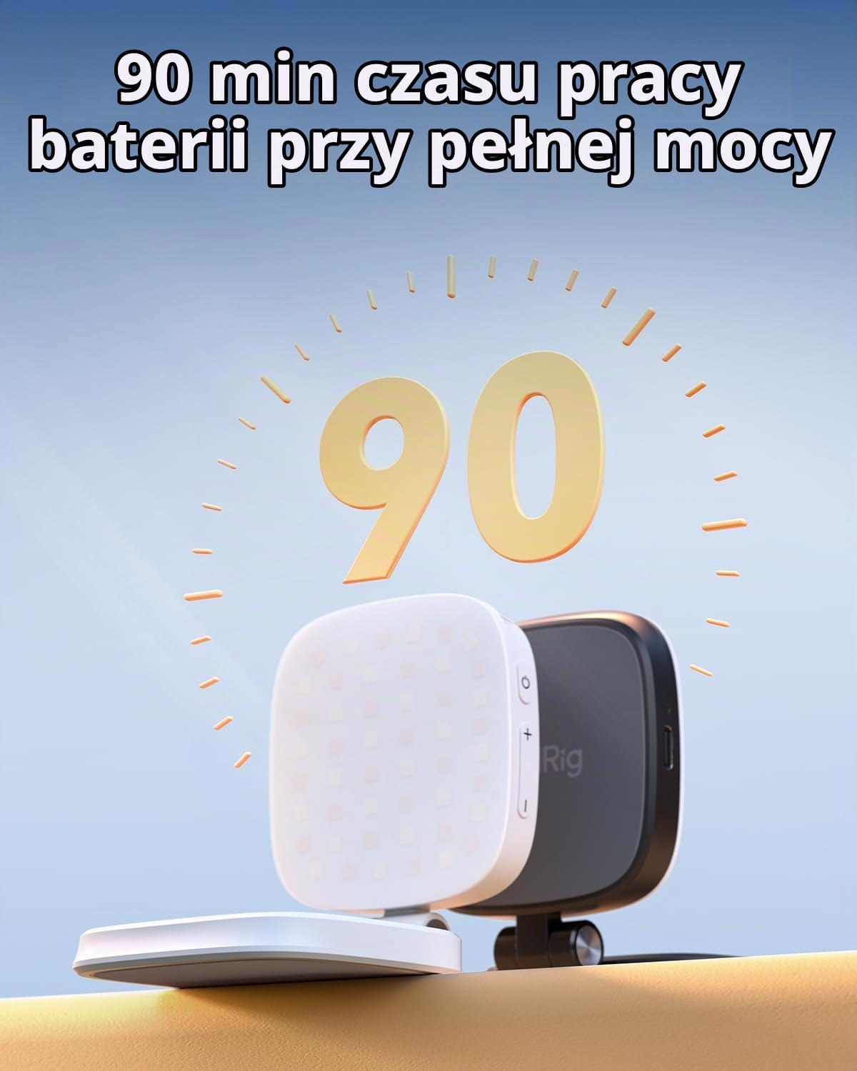 Detalle 2 de SMALLRIG Vibe P48 White - 4933, magnetyczna lampa LED do telefonu z lusterkiem