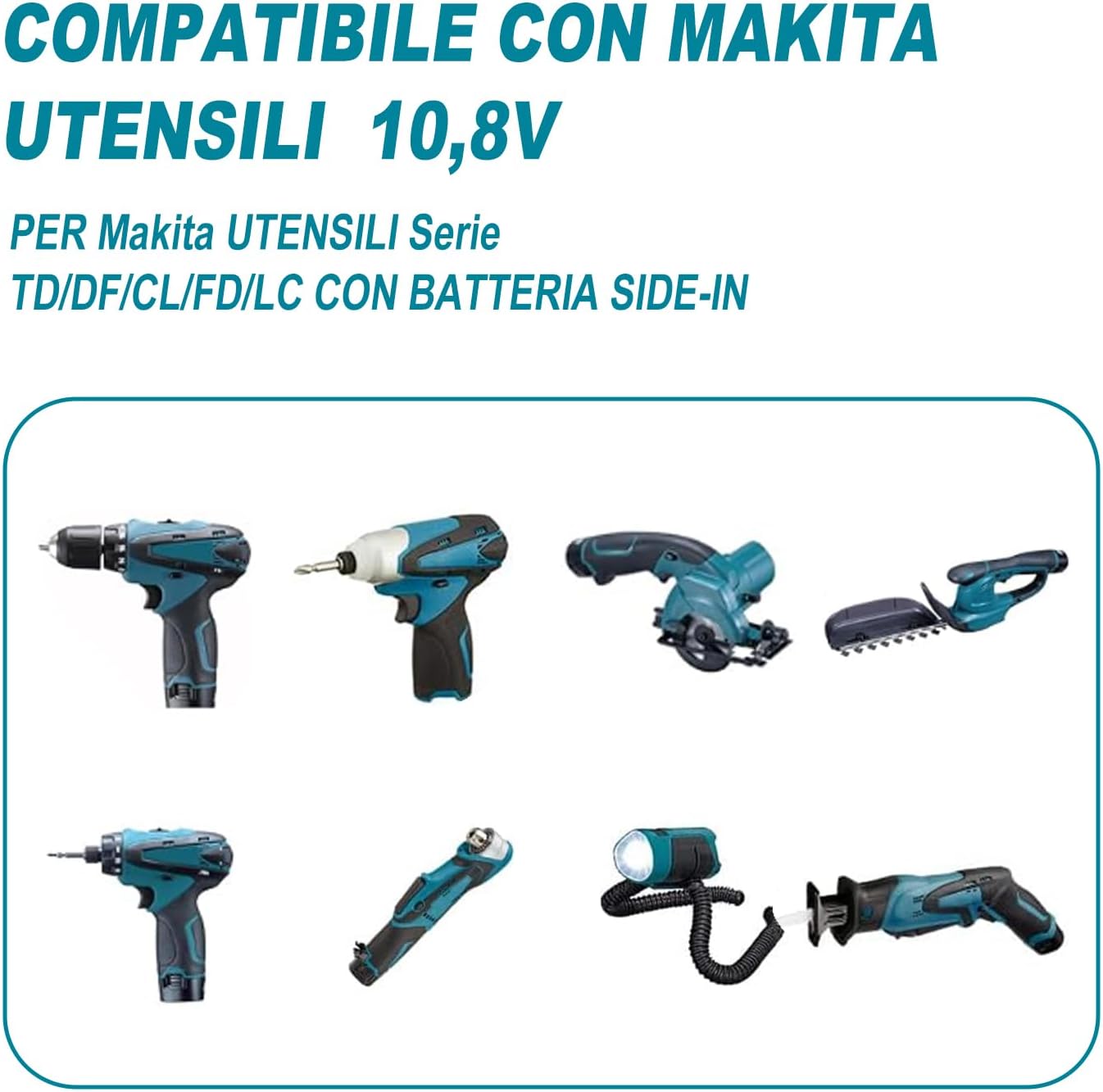 Thumbnail 2 de XNJTG Batteria 10.8V 3500mAh (2 pezzi) per Makita – BL1013/BL1014 e altri modelli