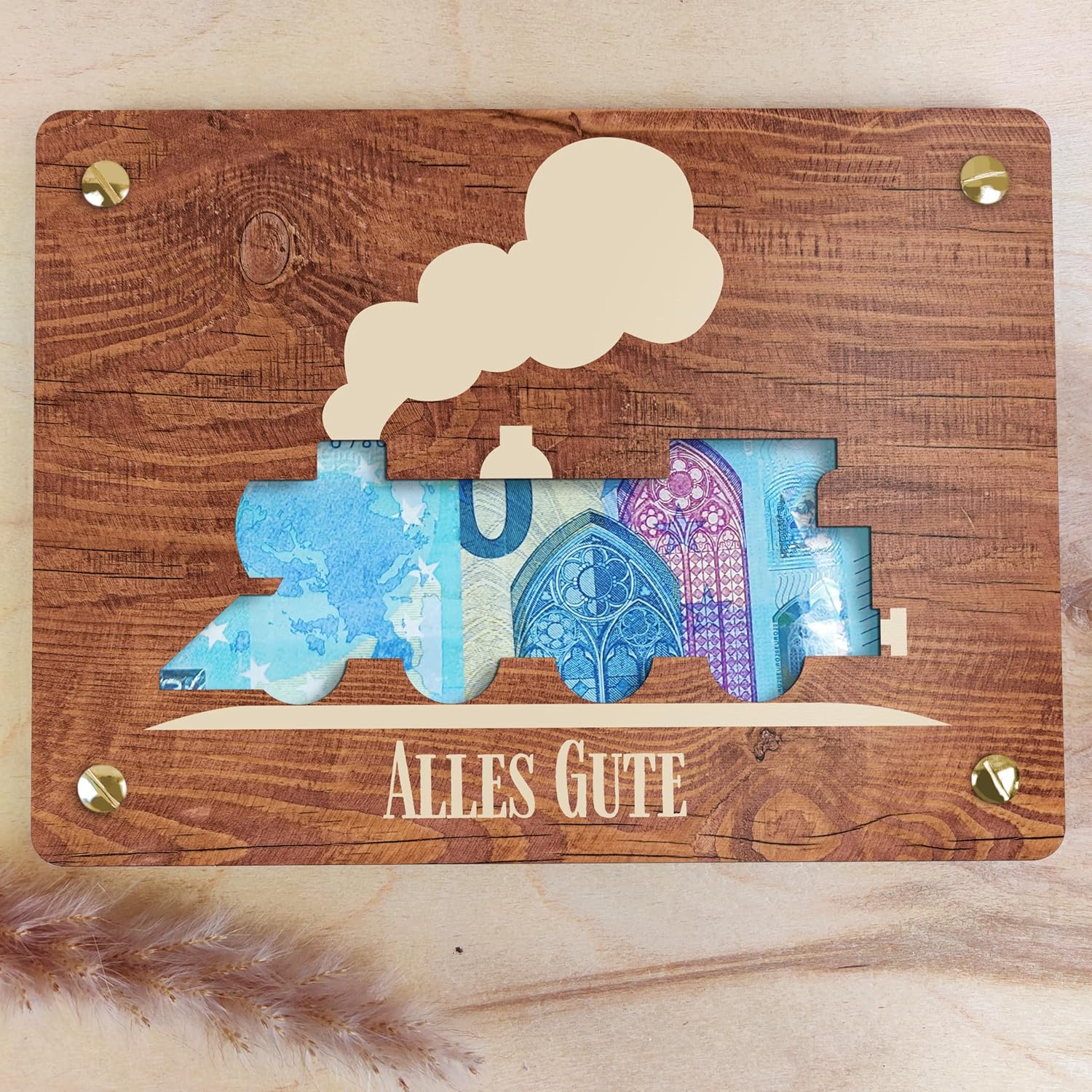 Thumbnail 4 de Zug Geschenk XL Geldgeschenk aus Holz 20x15 cm đźš‚