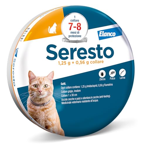 Detalle de Seresto collare antiparassitario per gatti – protezione fino a 8 mesi contro pulci e zecche