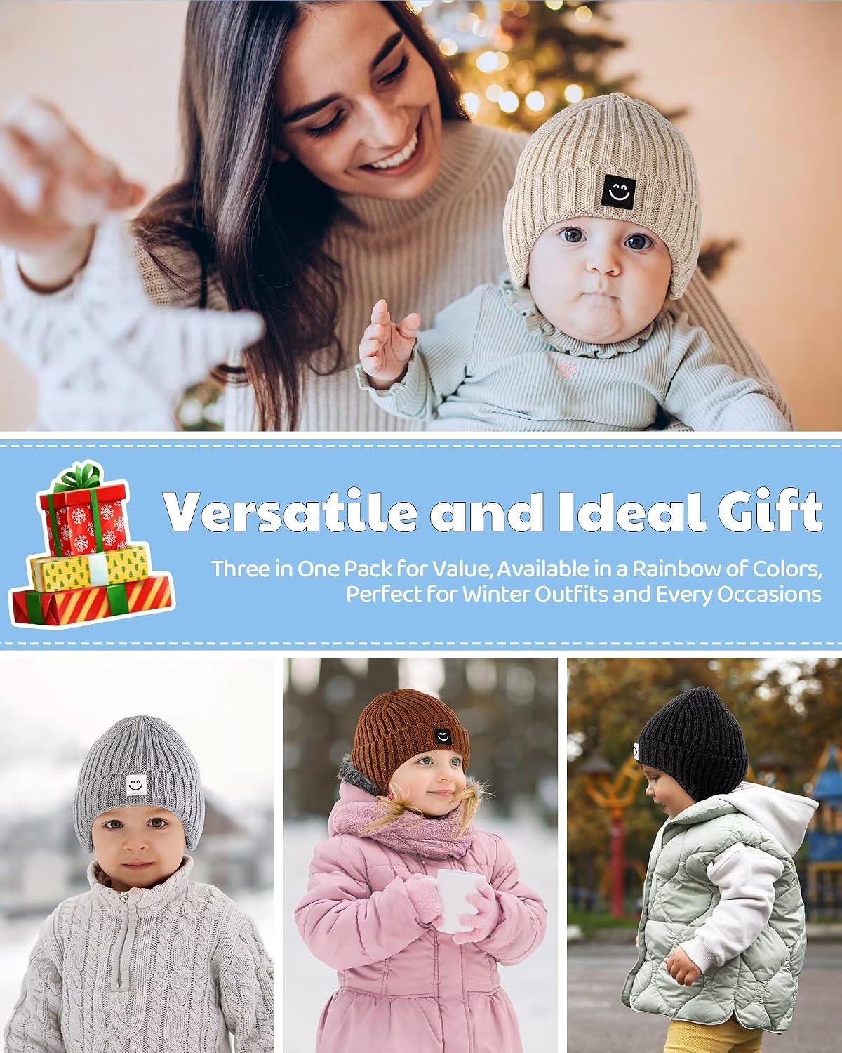 Thumbnail 6 de Alepo Baby Beanie Hats, 3-Pack