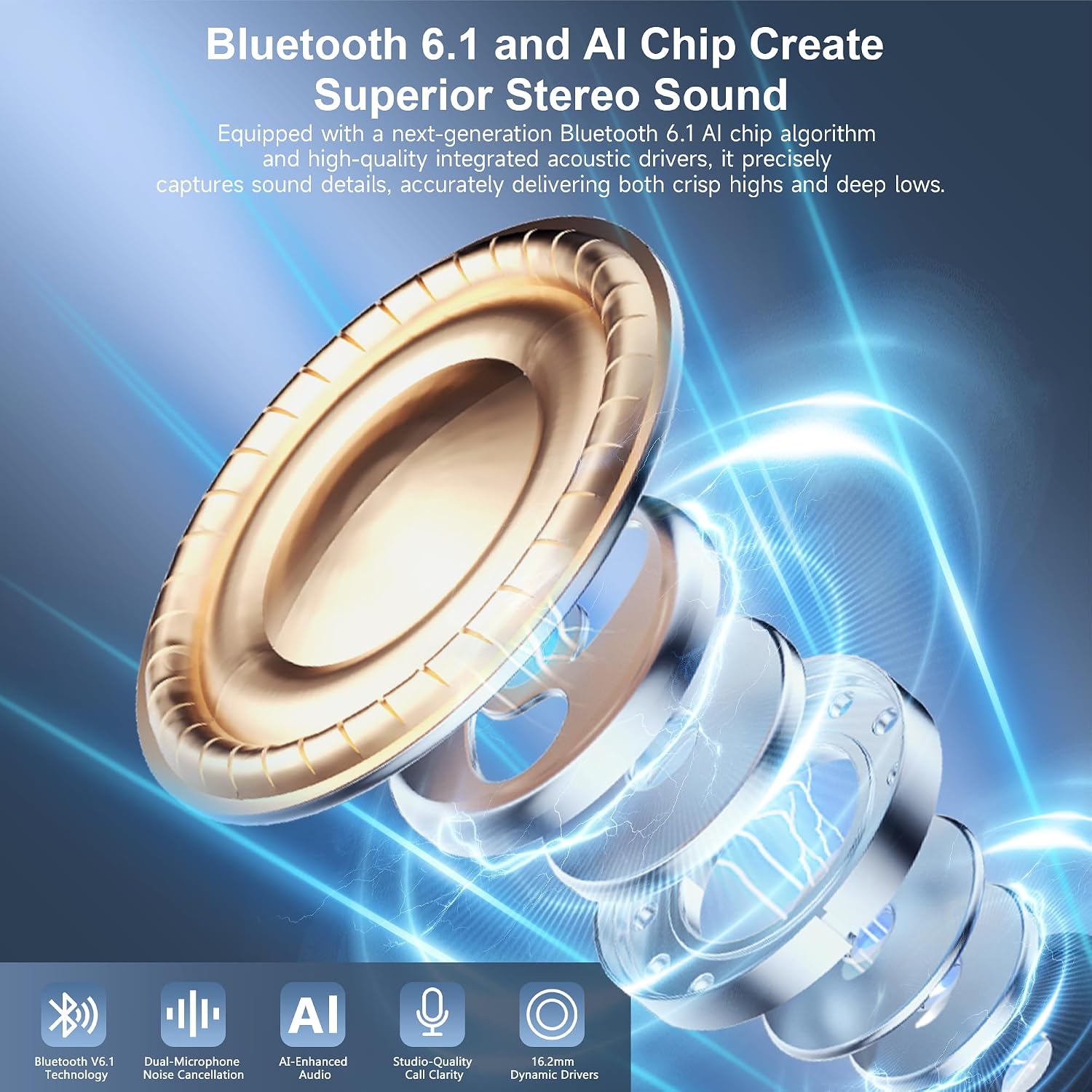 Detalle 2 de Wireless Earbuds, Bluetooth 6.1