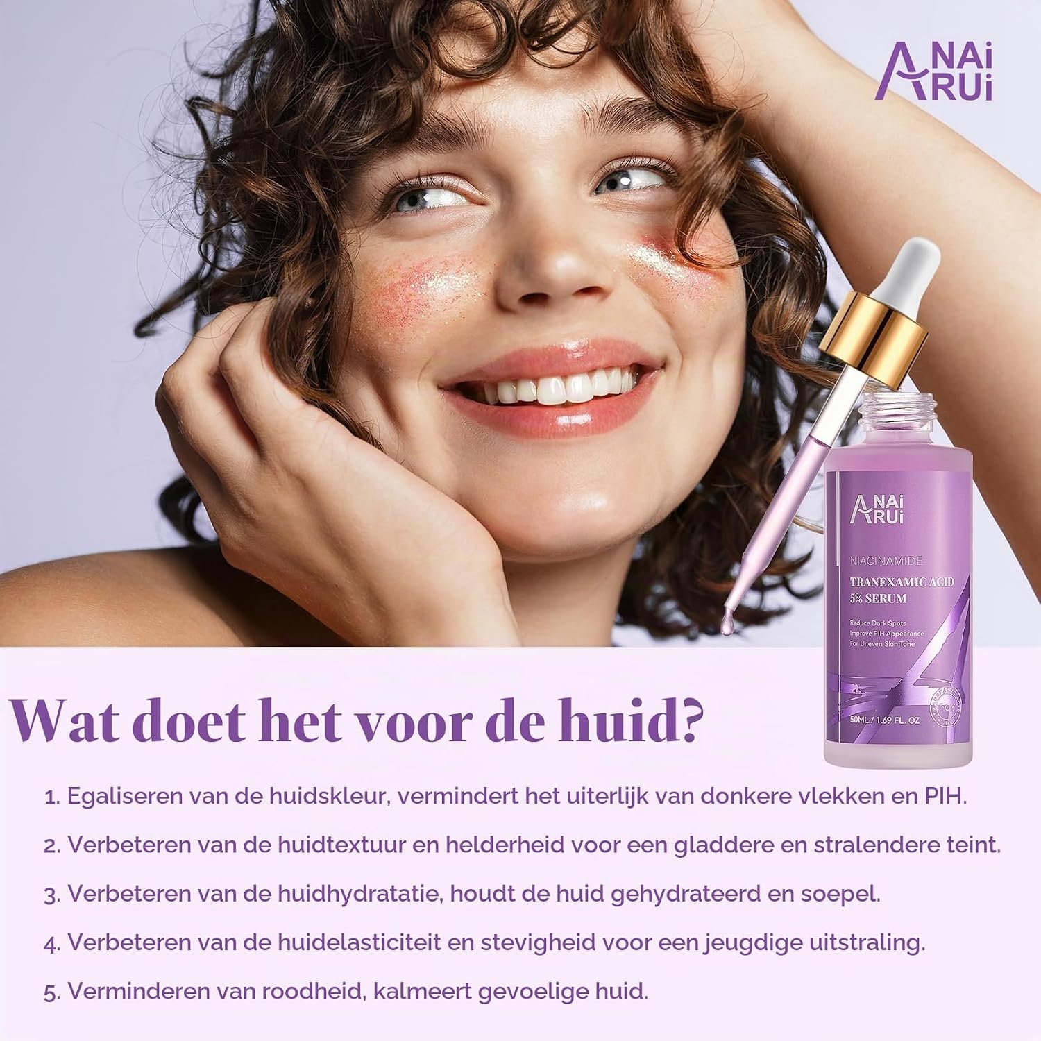Thumbnail 2 de ANAI RUI 5% tranexaminezuurserum met niacinamide en hyaluronzuur, 50 ml