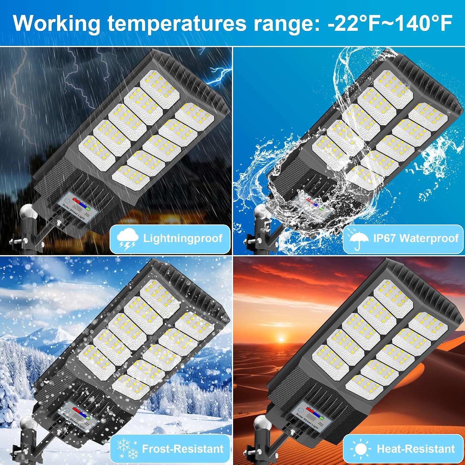 Detalle de XCQMHF Solar Street Light, IP68