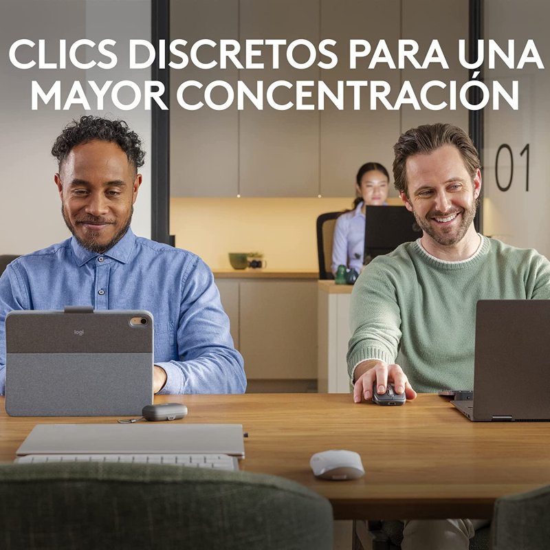 Detalle de Logitech MX Anywhere 3S ratón inalámbrico 8000 DPI blanco