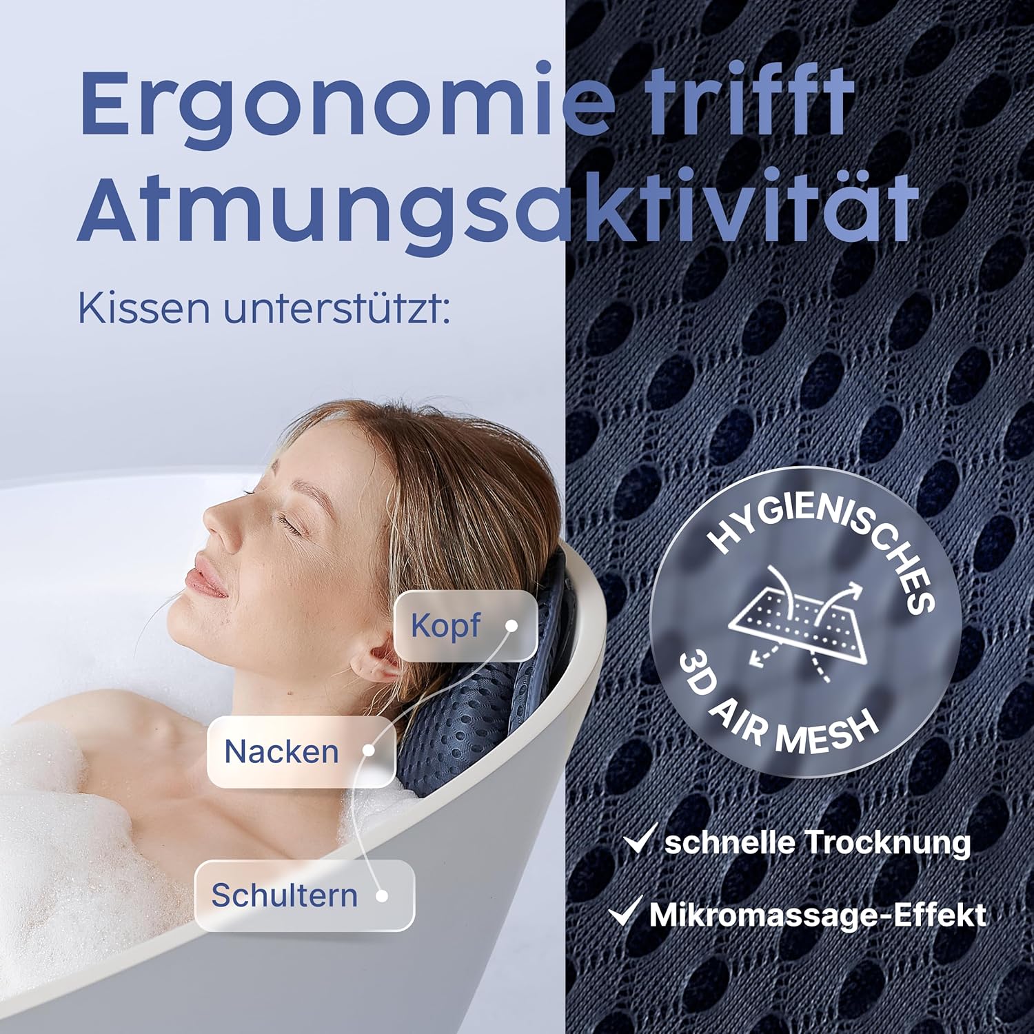 Thumbnail 2 de Vesta+ Badewannenkissen Nachtblau L 🛀
