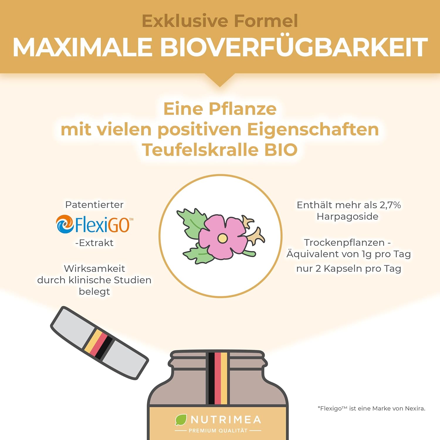 Thumbnail 2 de Teufelskralle Bio - FlexiGO™ Extrakt: Vegane Gelenk-Kapseln mit patentierter Formel