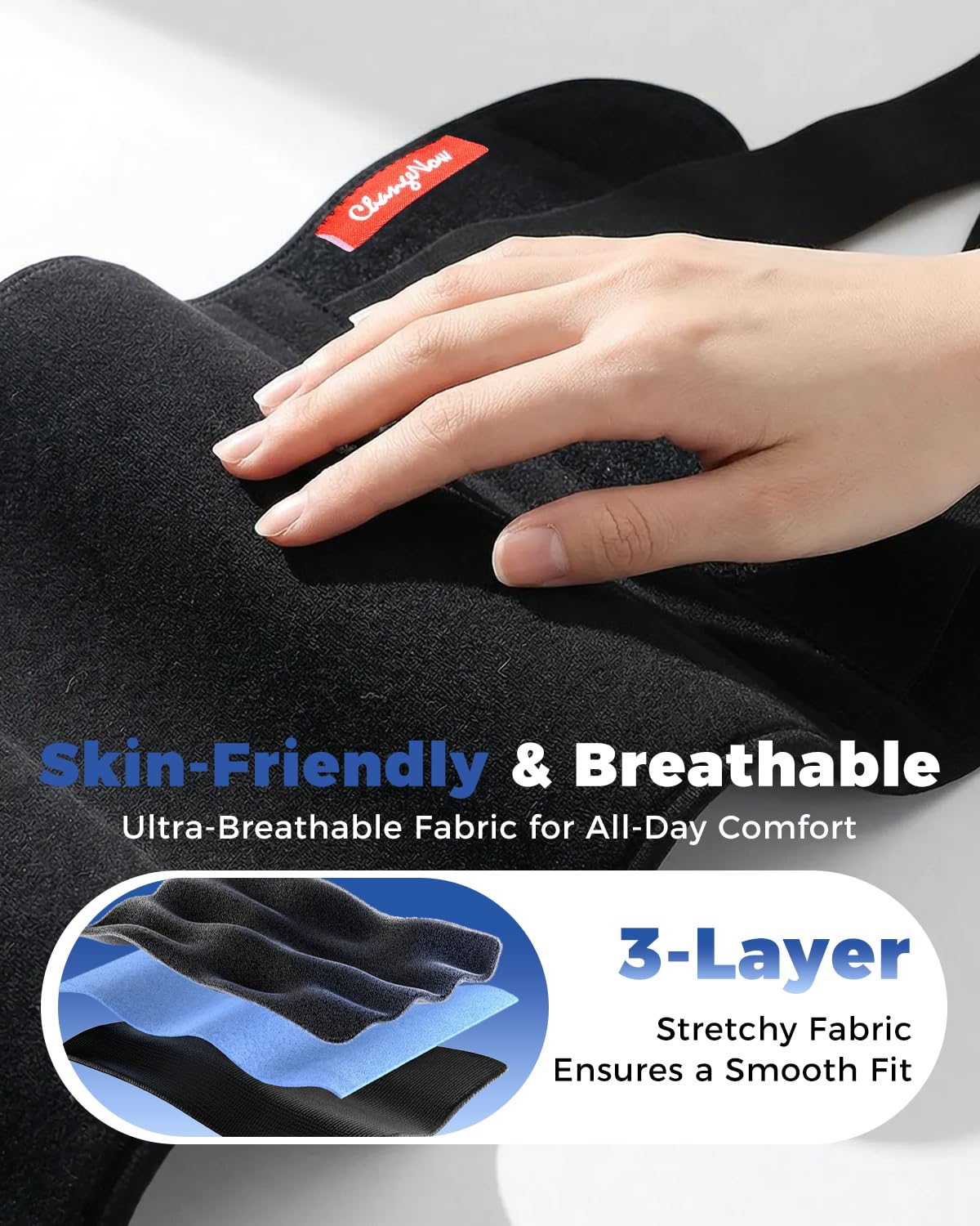 Detalle de Medical-Grade Knee Brace for All: Adjustable, Anti-Slip Support with Side Stabilizers