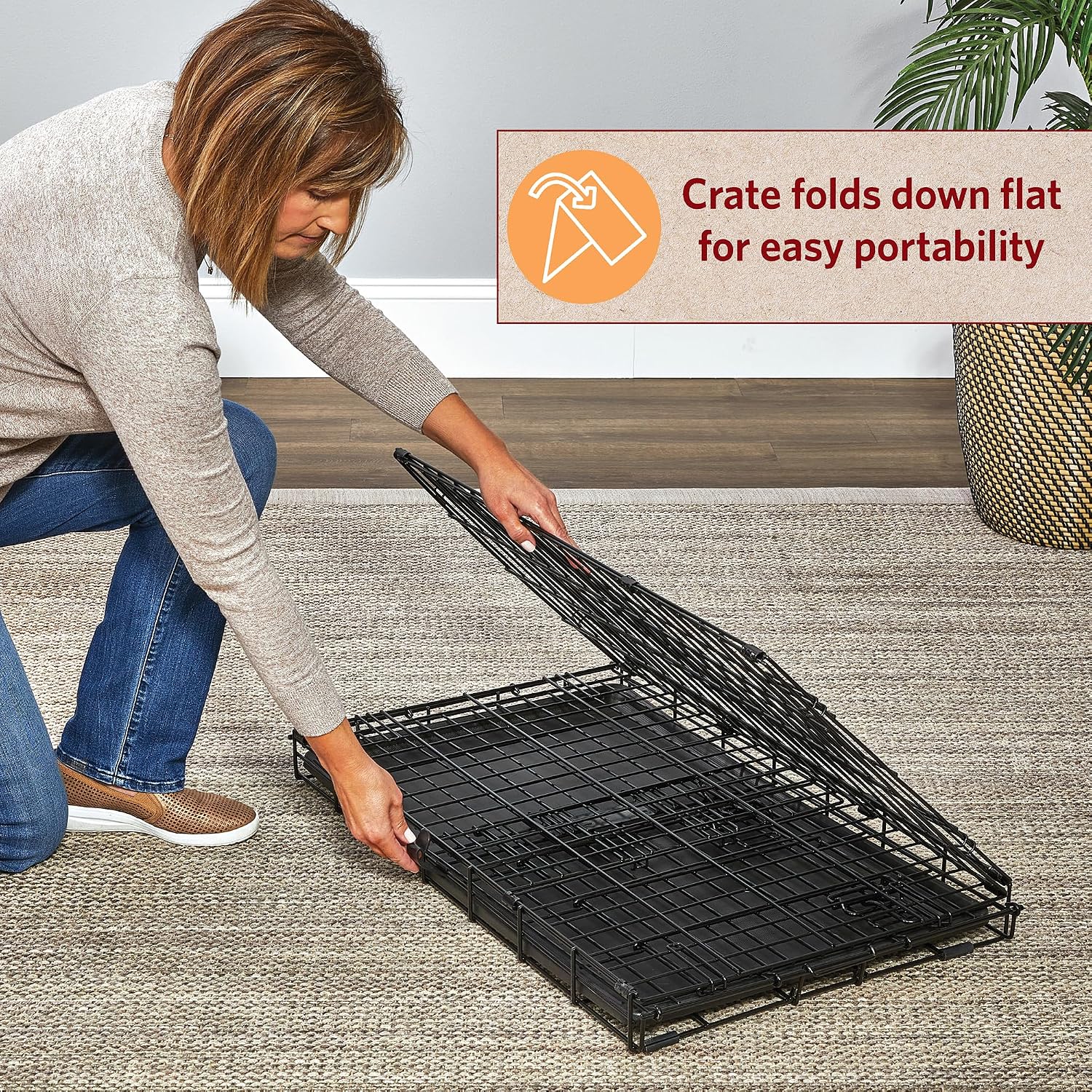 Detalle de MidWest Homes for Pets LifeStages XS 22-Inch Folding Dog Crate, Double Door