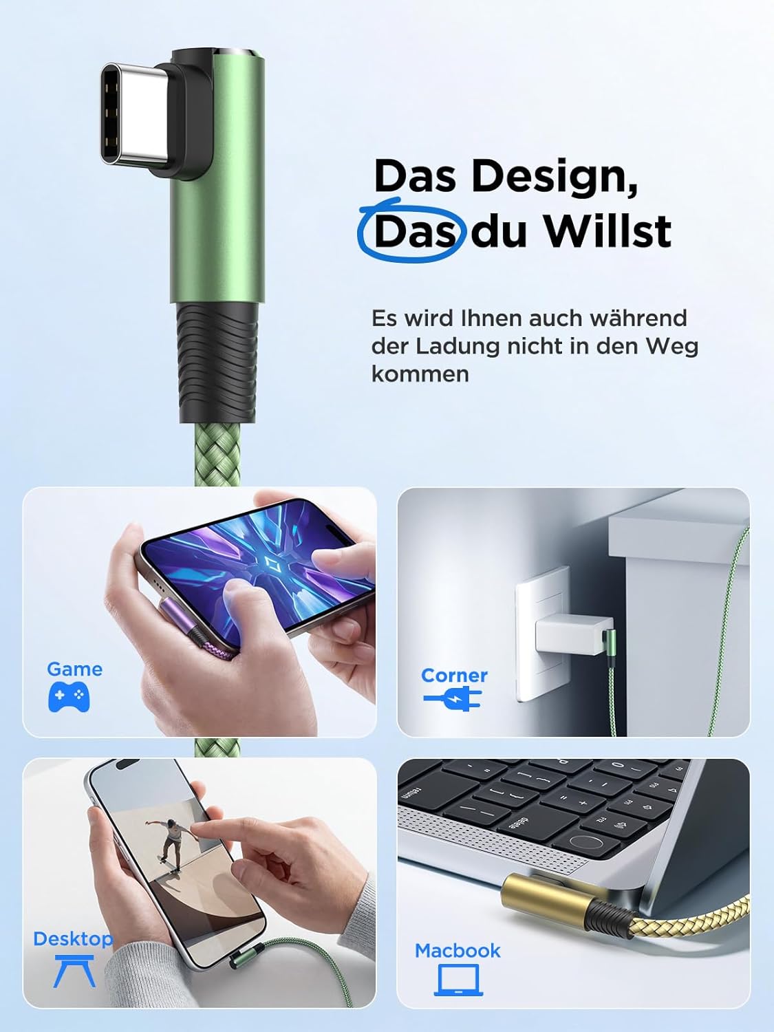 Thumbnail 6 de USB-C auf USB-C Kabel (2 m / 3er-Set) für schnelles Laden & Datenübertragung