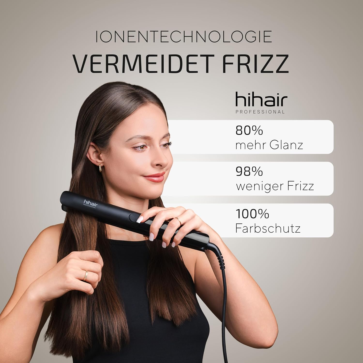 Thumbnail 1 de hihair Glätteisen LCD-Display, 20 Sek. Aufheizzeit