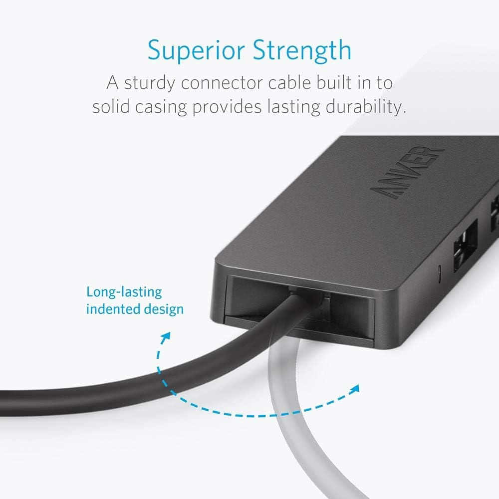 Thumbnail 3 de Anker 4-Port USB 3.0 Ultra Slim Data Hub, 5Gbps, Black Metal