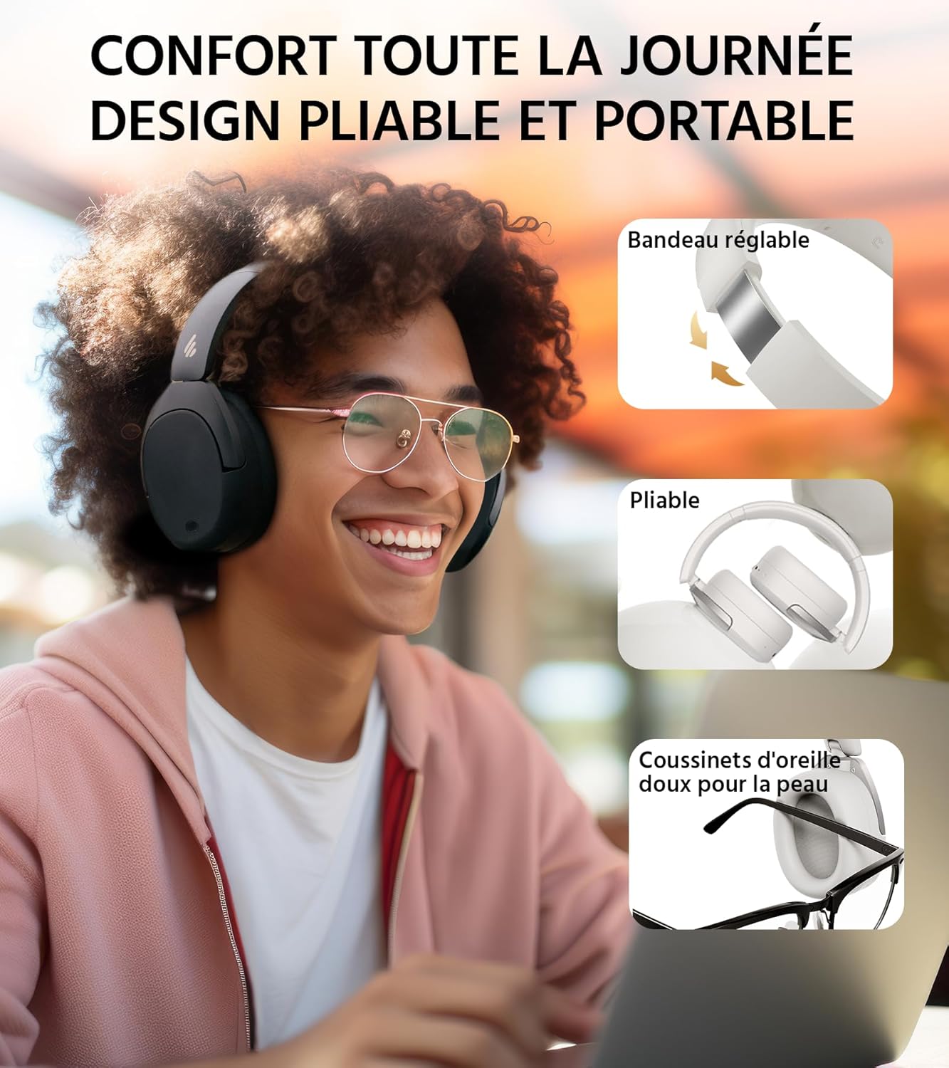 Thumbnail 6 de Edifier W830NB casque 94 heures