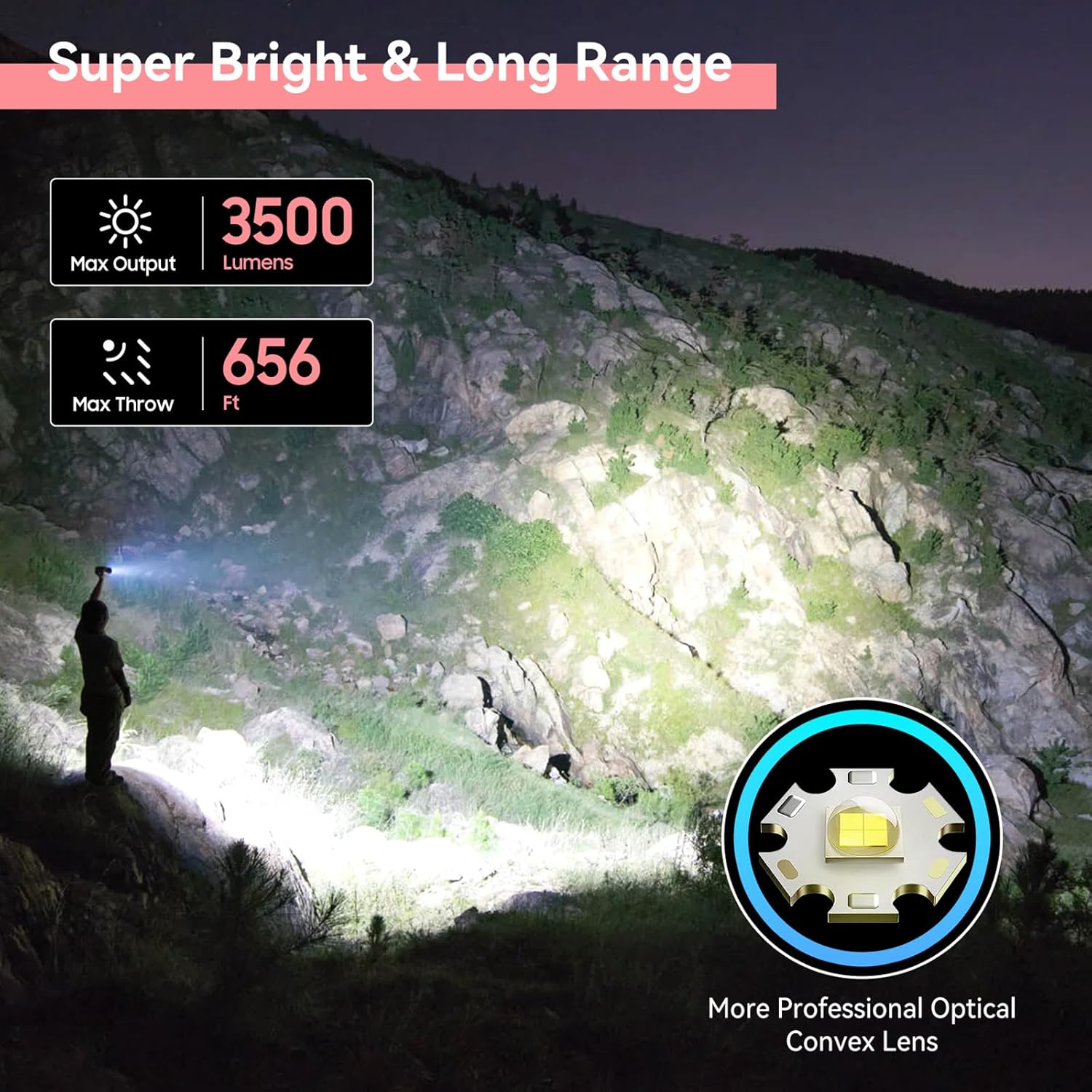 Thumbnail 2 de GEARLITE LED Torch Rechargeable 3500LM