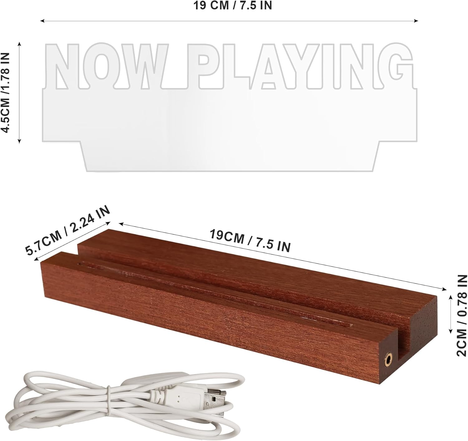 Thumbnail 4 de CoolGift Mart “Now Playing” Vinyl Stand Wall Mount with Warm White Lights