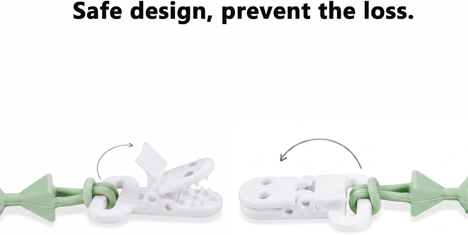 Thumbnail 4 de PandaEar 5 Pack Silicone Pacifier Clips